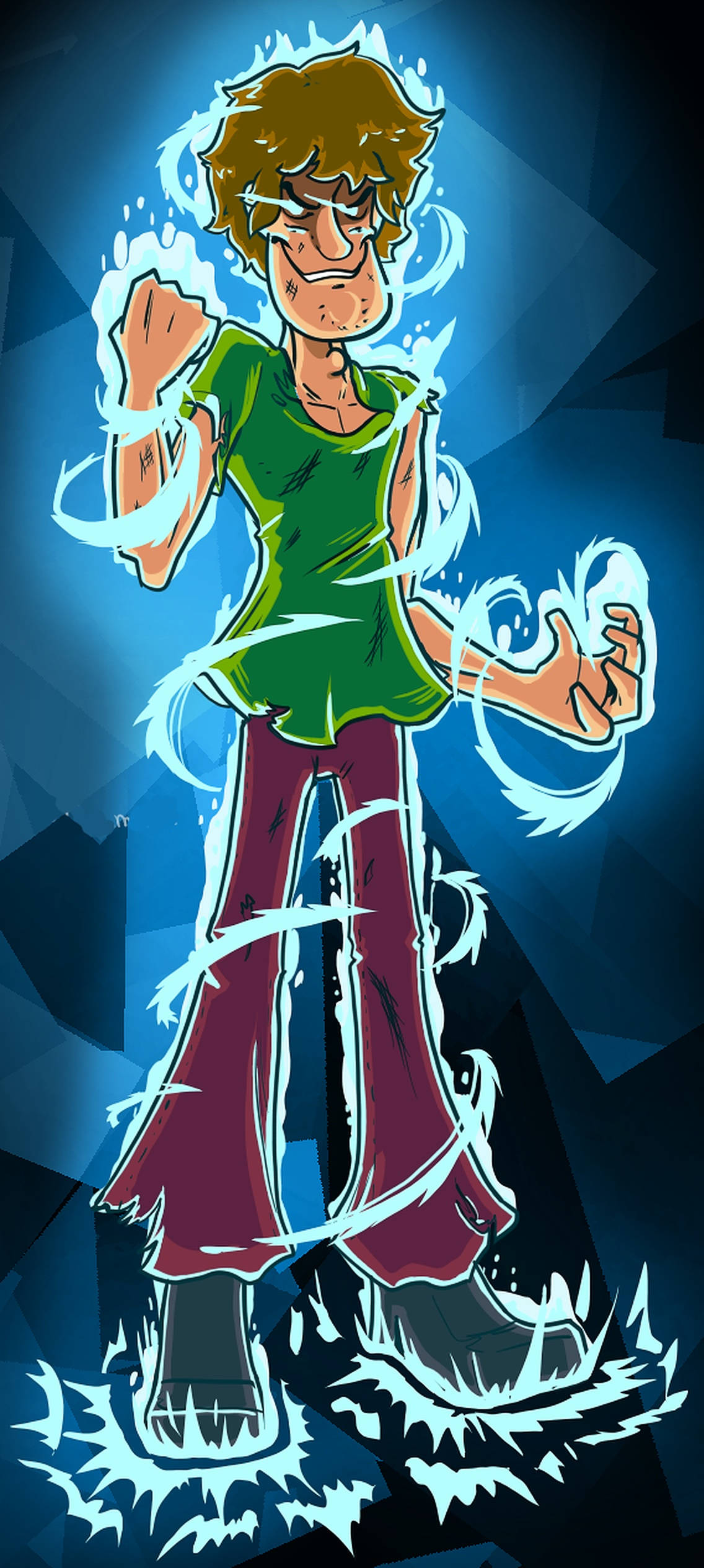 Shaggy Ultra Instinct Nagliliyab Wallpaper
