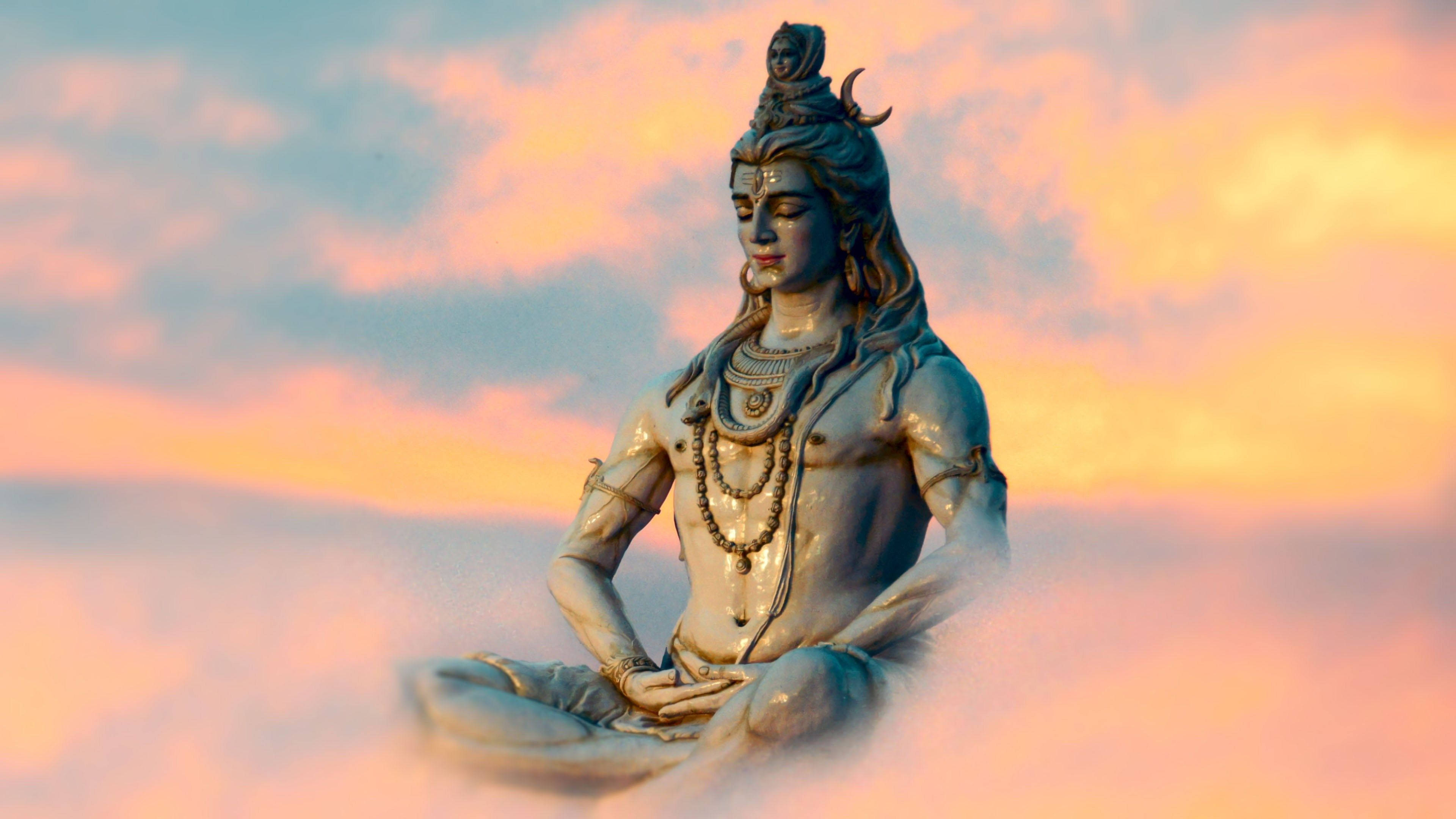 Shiv Shankar sa Pastel na Langit HD Wallpaper