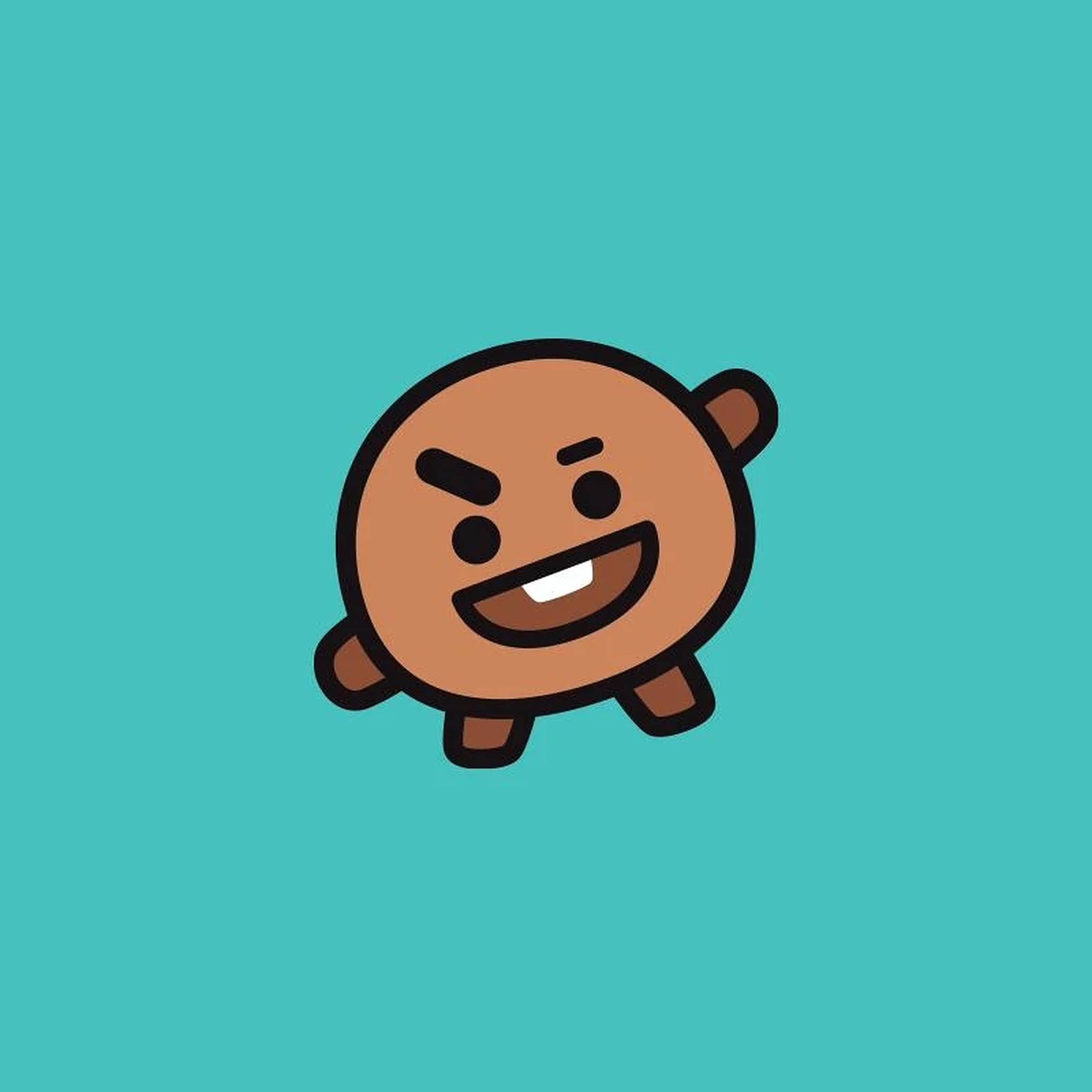 Shooky BT21 Turquoise Poster Wallpaper