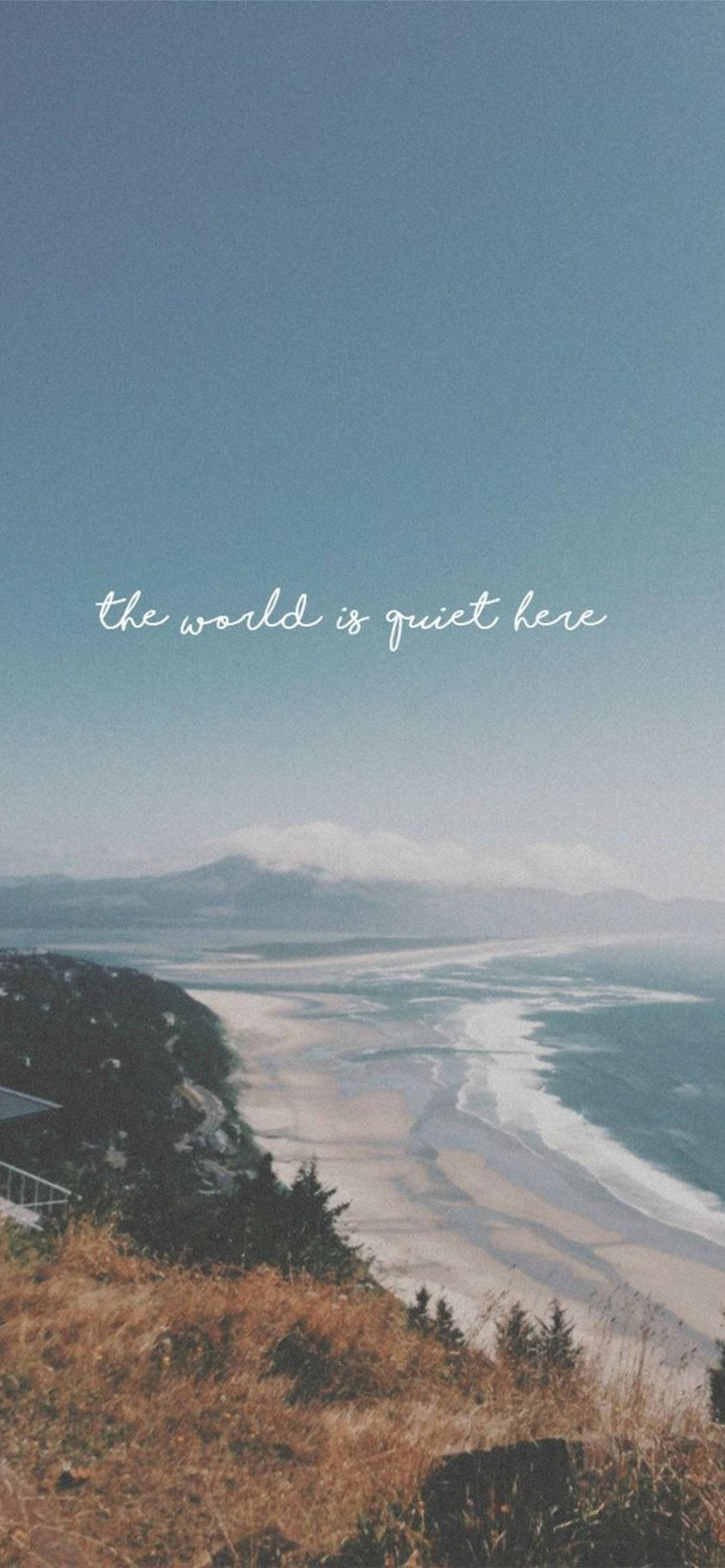 Shore Line Aesthetic Text Design iPhone Xr Wallpaper