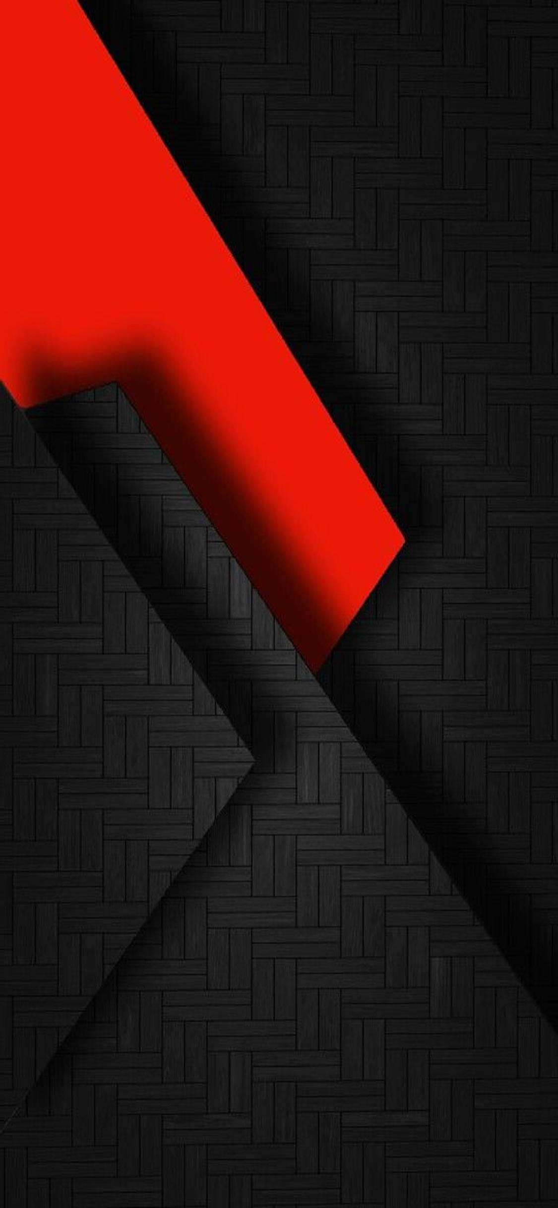 Ipakita ang iyong bagong iPhone X gamit ang simpleng, malinis na itim at pulang design. Wallpaper