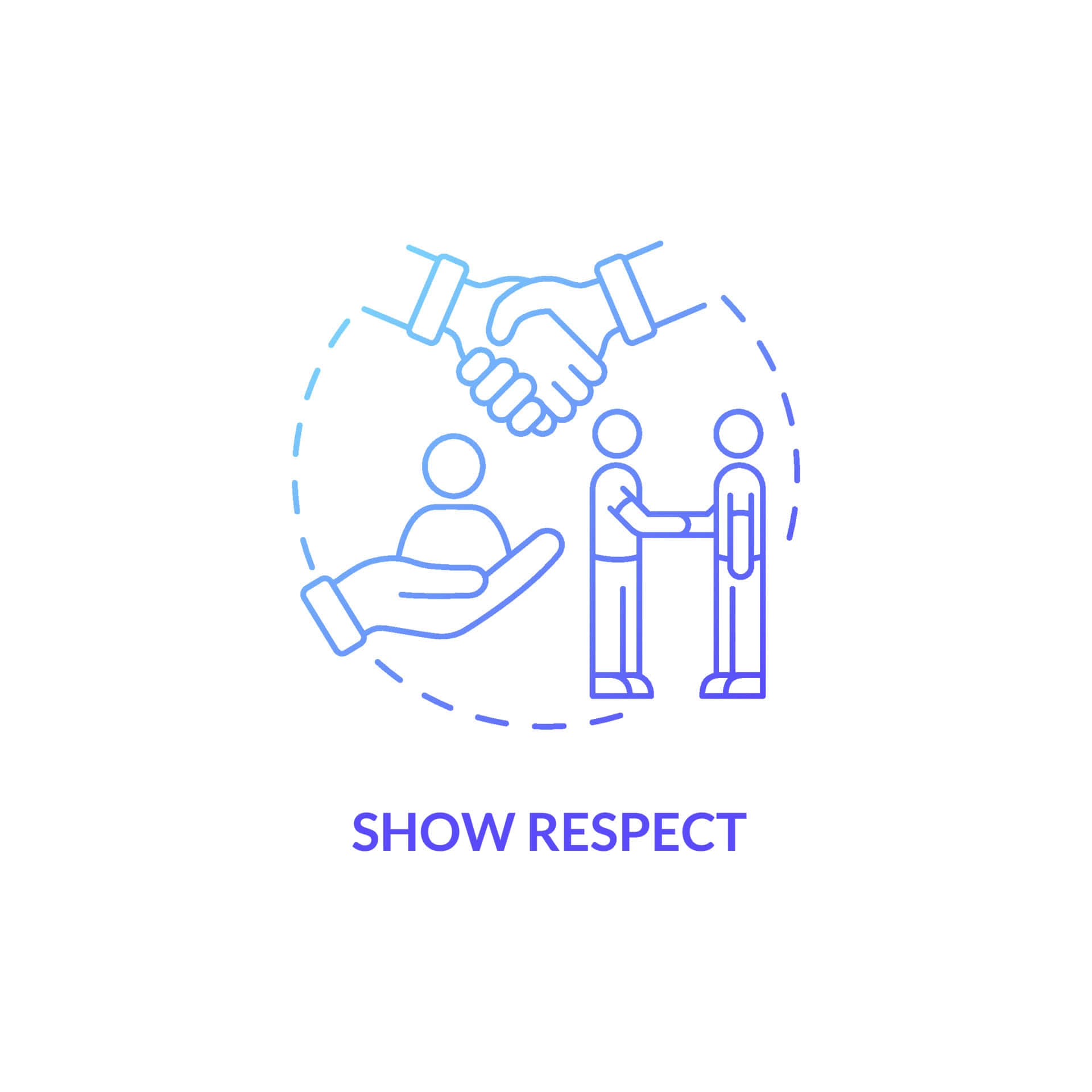 show respect line icon Wallpaper
