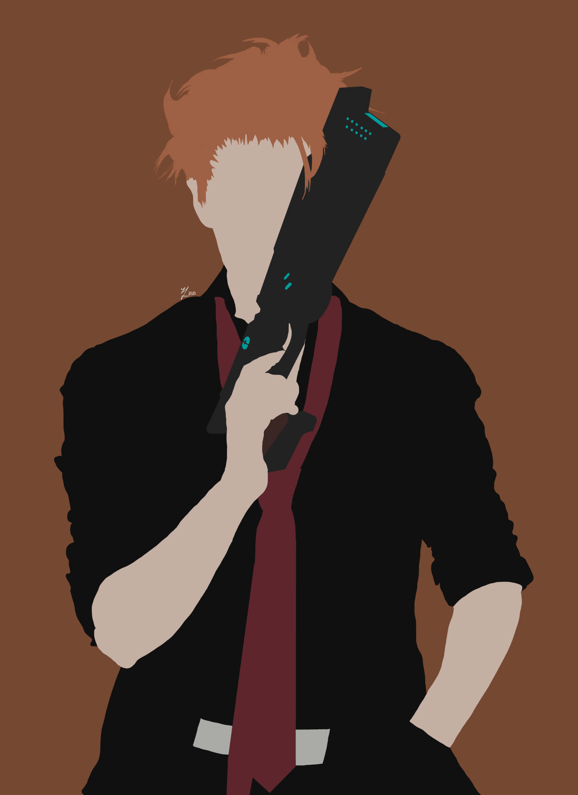 Si Shusei Kagari mula sa Psycho-Pass sa isang intense gaze Wallpaper