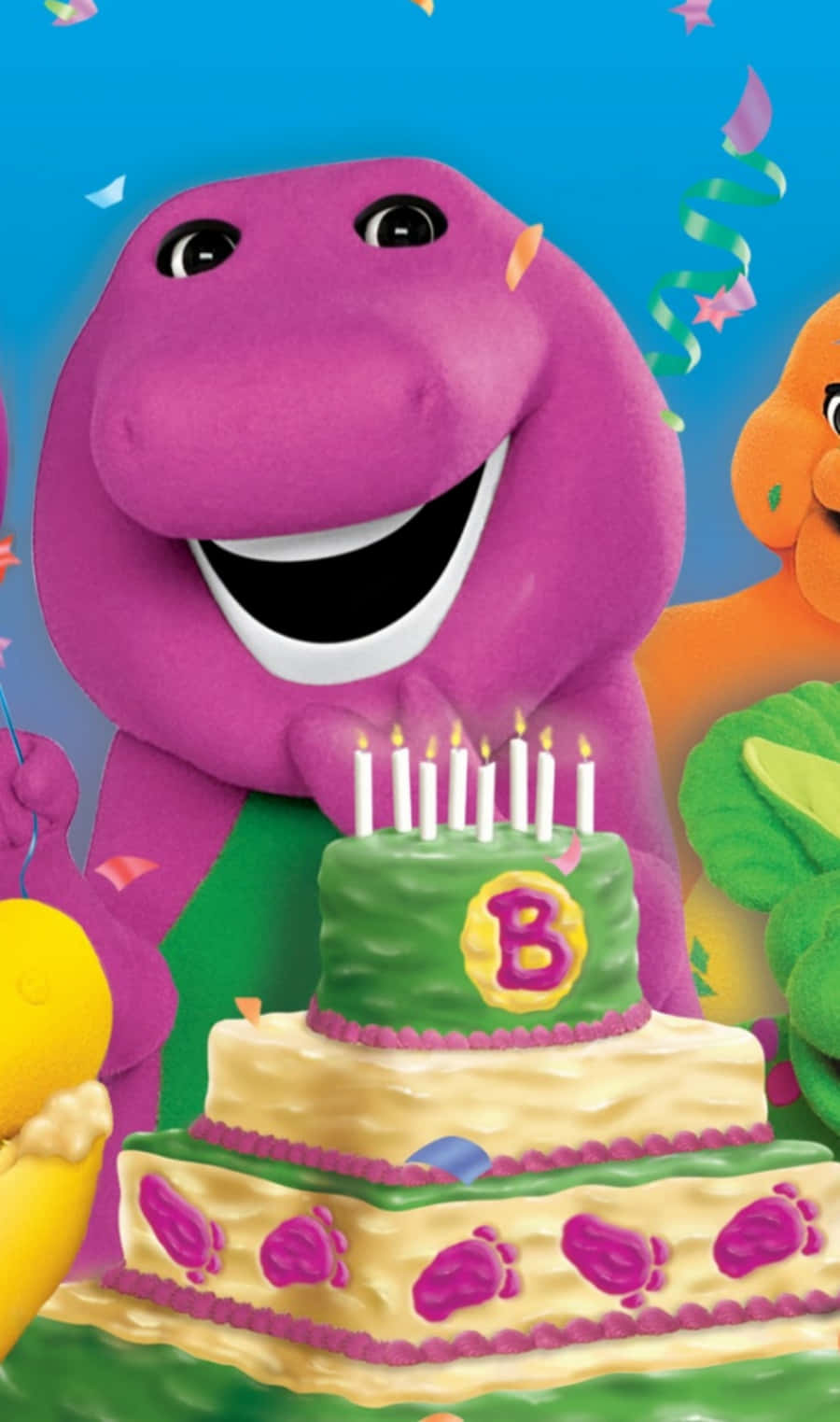 "Si Barney ay nagbibigay inspirasyon, saya, at kaligayahan" Wallpaper