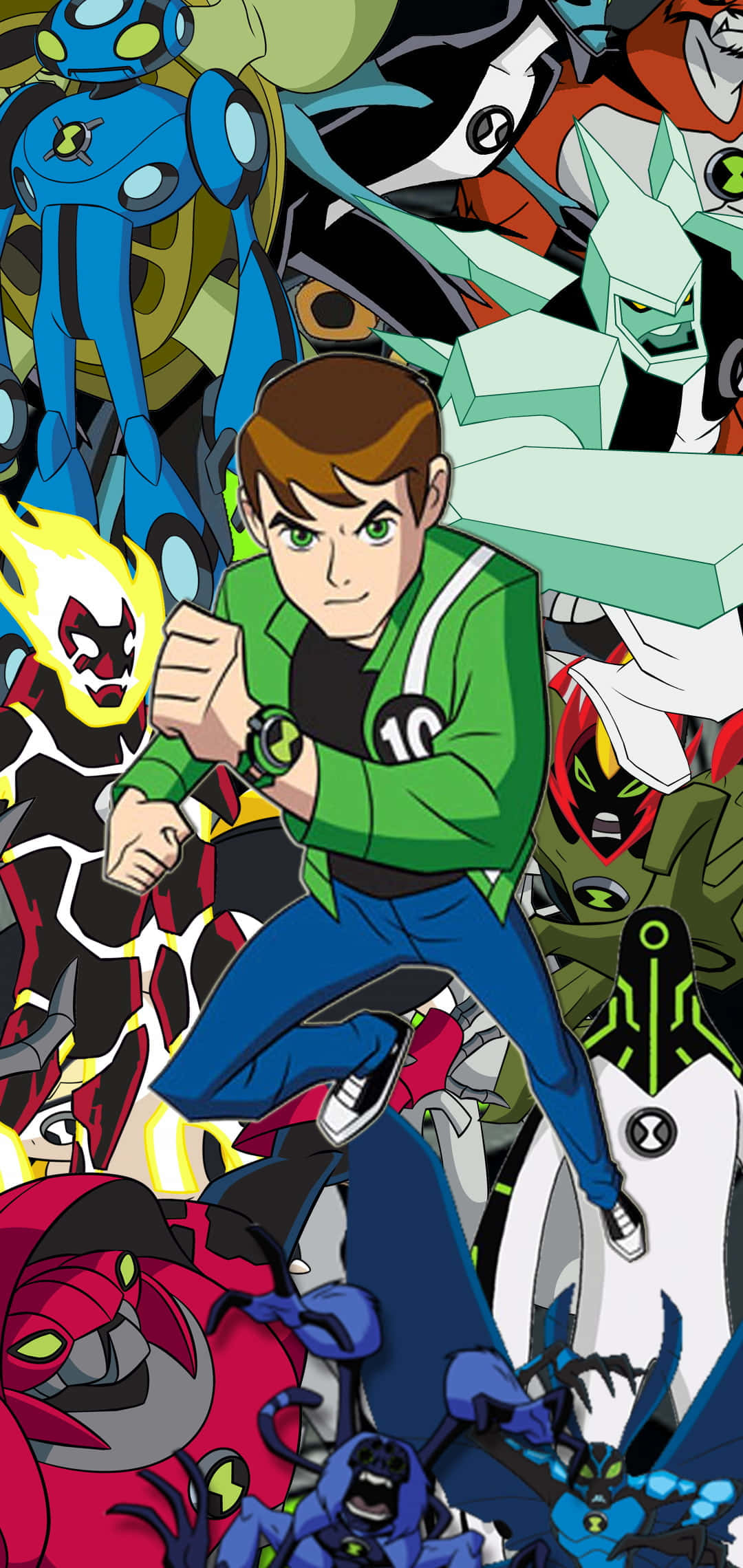 Si Ben 10 ay nakatayo nang may tapang at kapangyarihan Wallpaper
