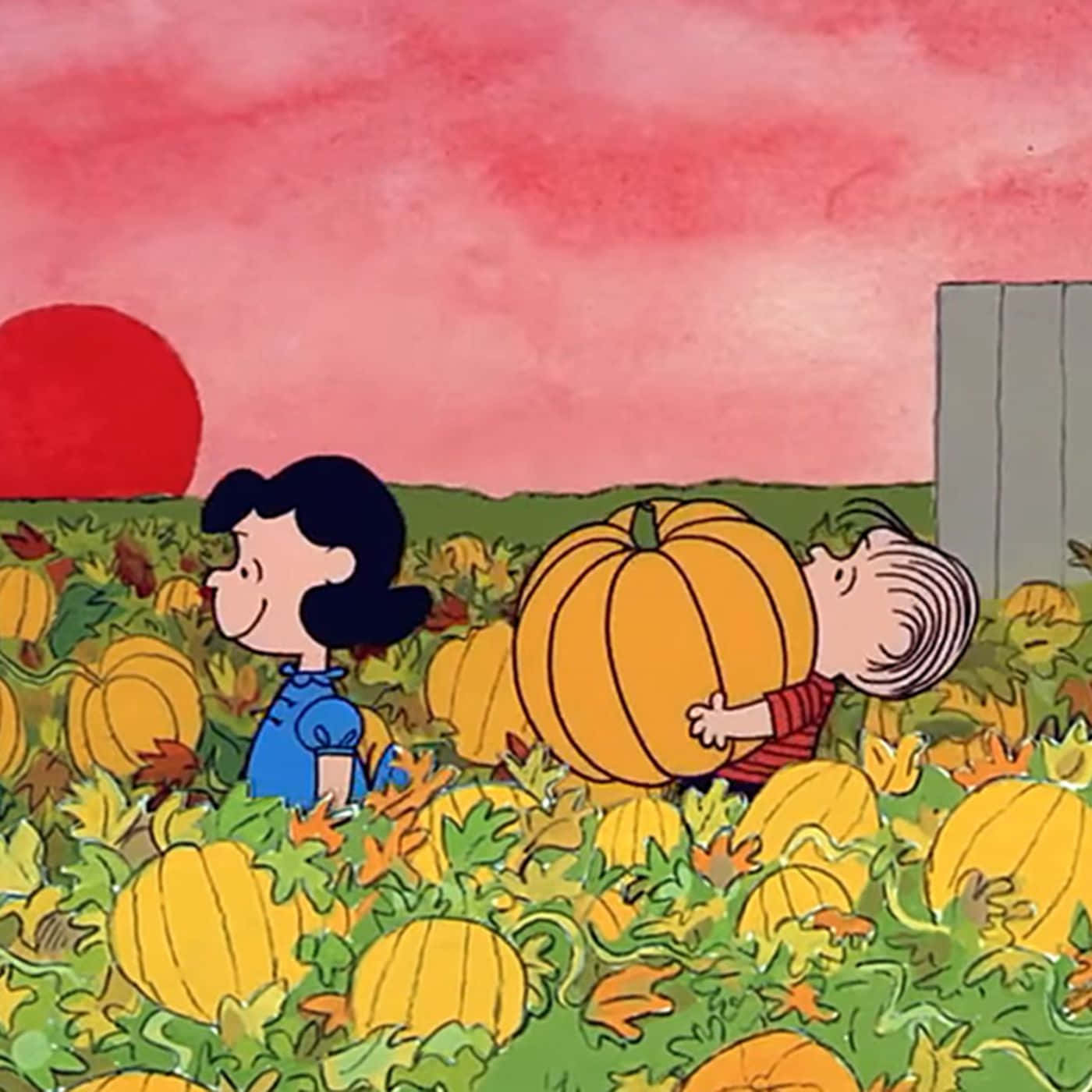 Si Charlie Brown ay nasisiyahan sa isang nakakatakot na gabi ng Halloween Wallpaper