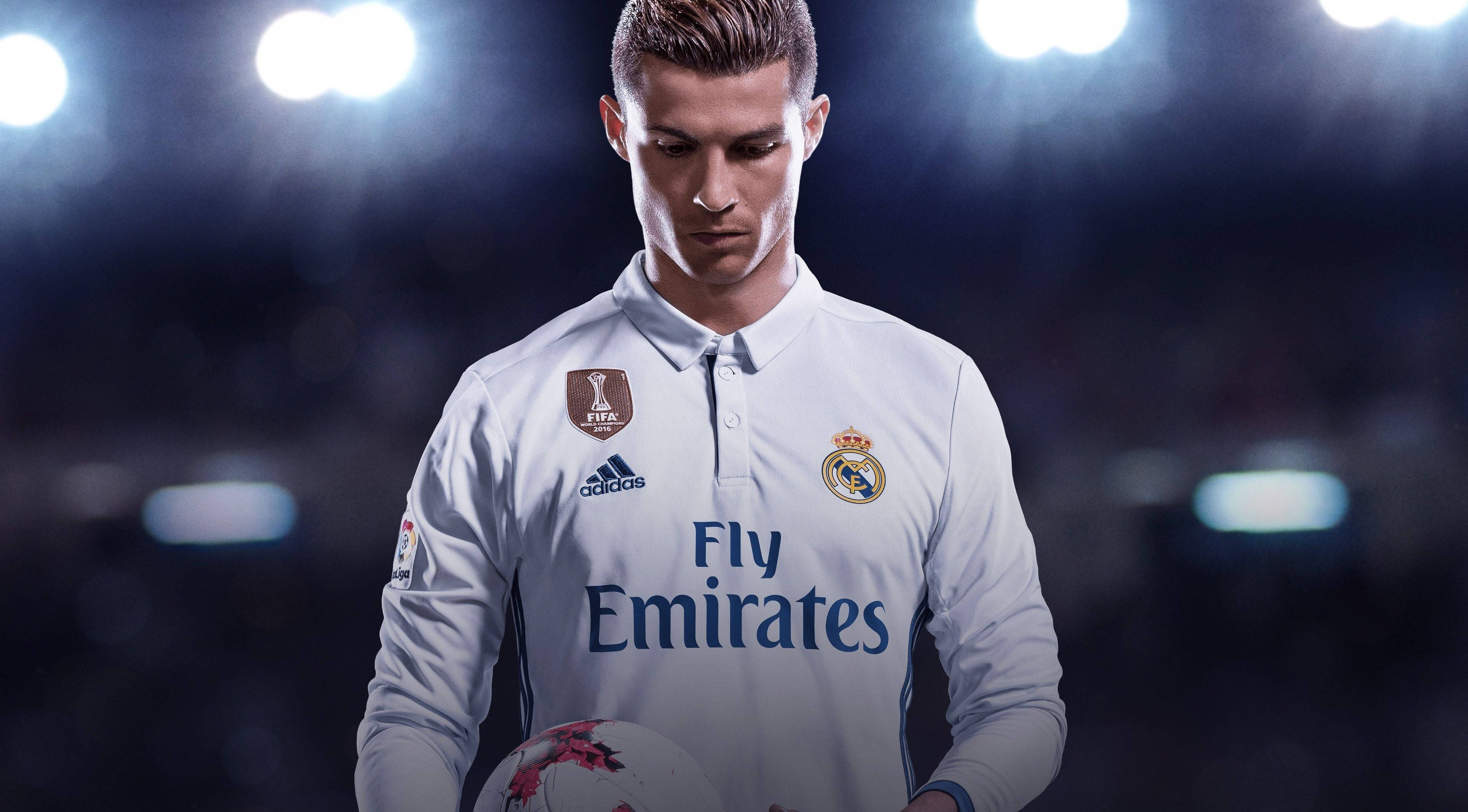 Si Cristiano Ronaldo ay nagtatamasa ng internasyonal na tagumpay gamit ang kanyang pambihirang kakayahan sa FIFA 17 Wallpaper