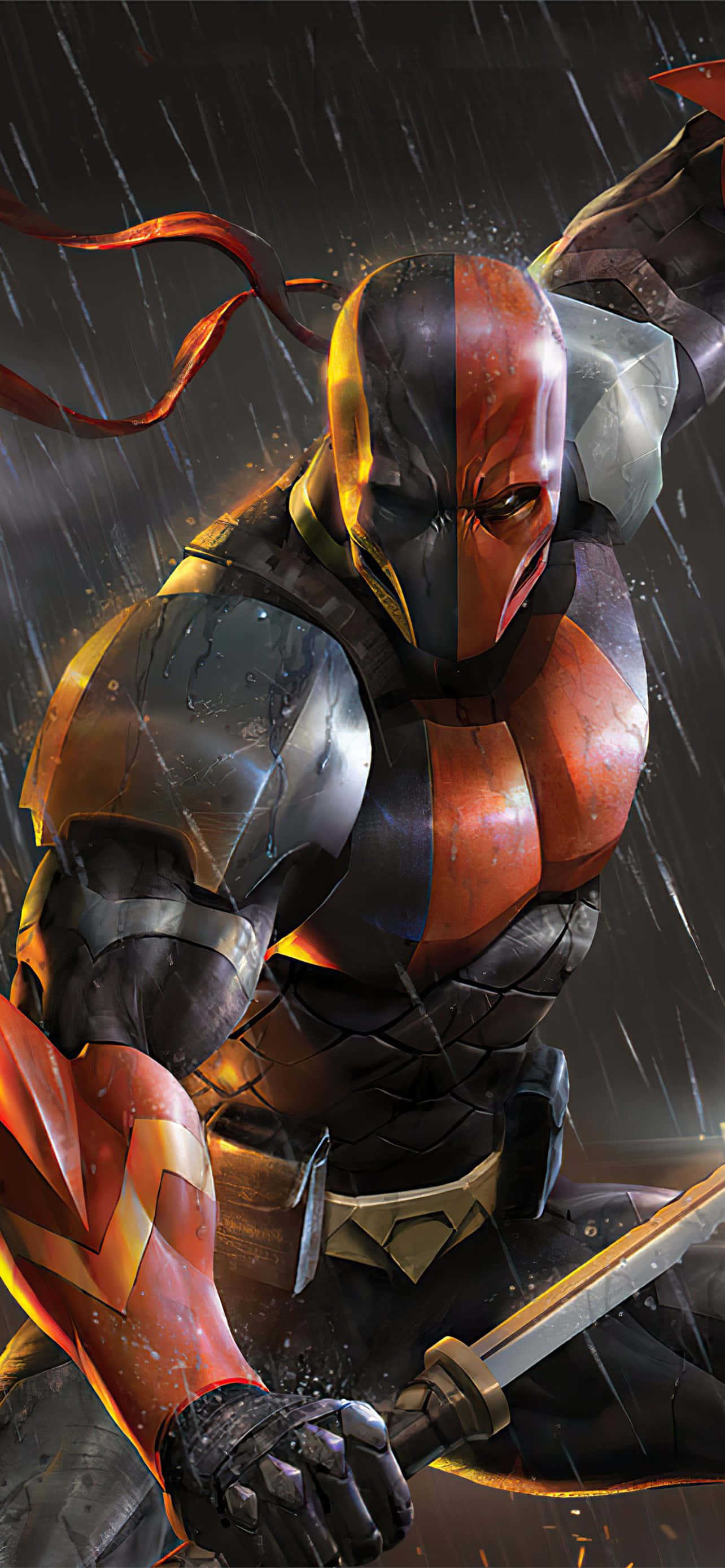 Si Deathstroke ay isang walang-awang mamamatay, handa nang tanggalin ang anumang balakid sa kanyang daan Wallpaper