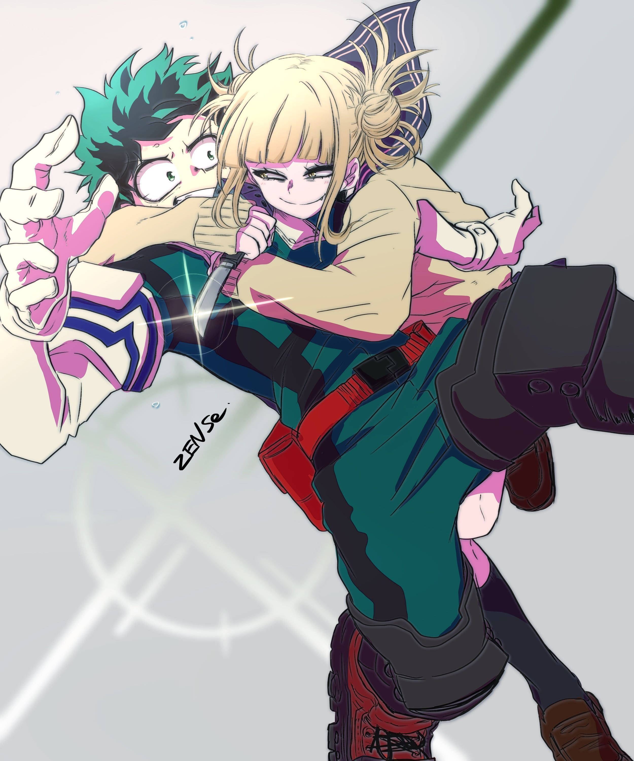 Si Deku na yakap ni Toga Wallpaper