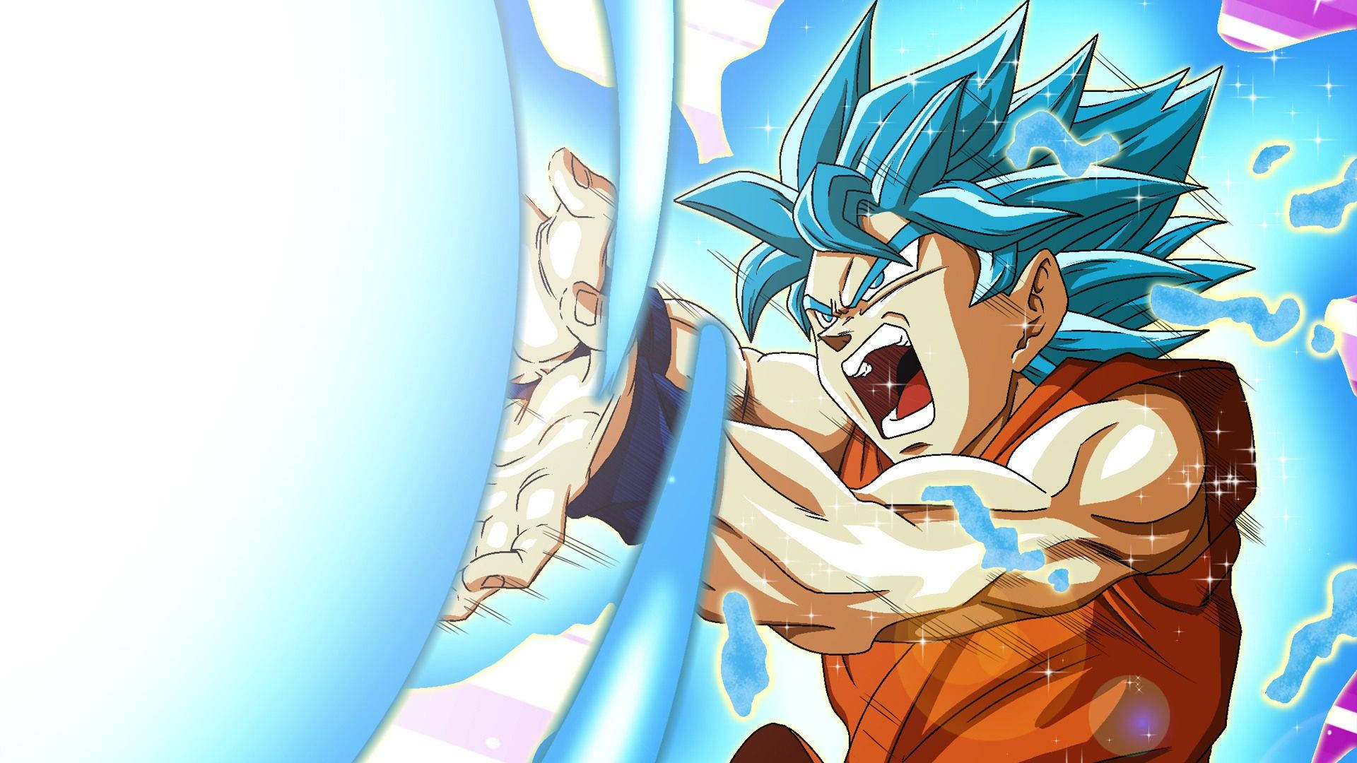 Si Goku ay naghahanda ng Kamehameha! Wallpaper