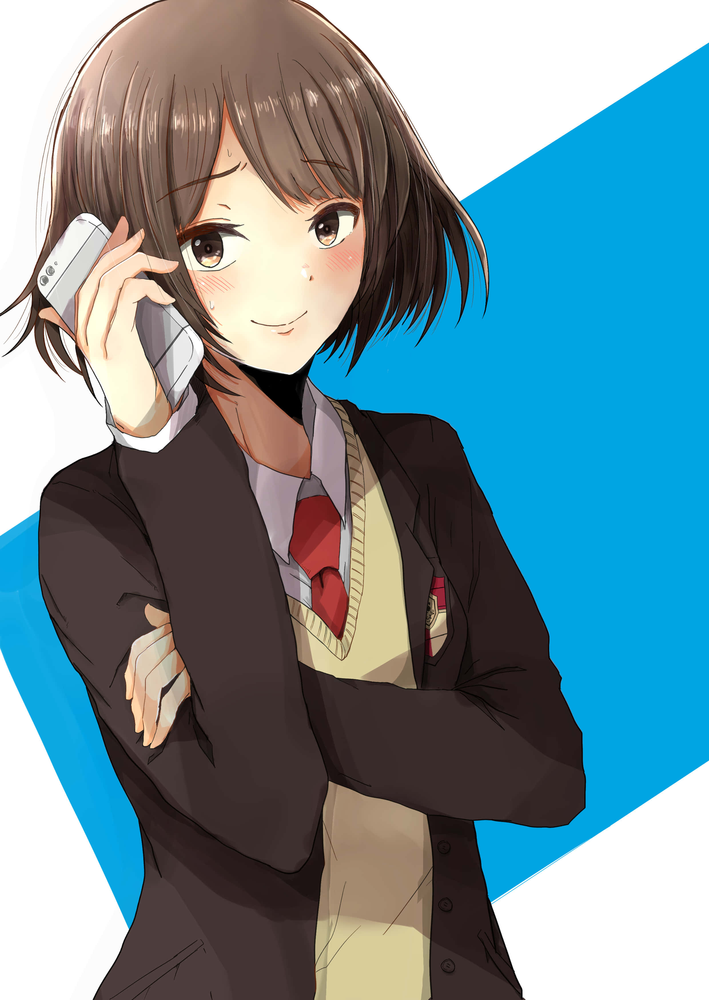 Si Haruhi Sasaki na nagpapakita ng pose sa isang nakamamanghang outfit Wallpaper