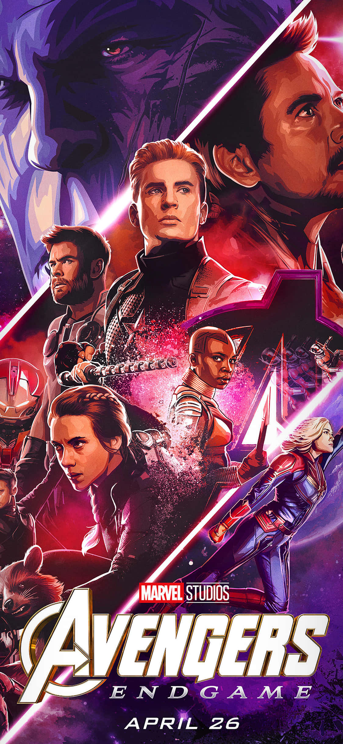 Si Iron Man, Captain America at Thor ay Nagkaisa sa Avengers Endgame Wallpaper