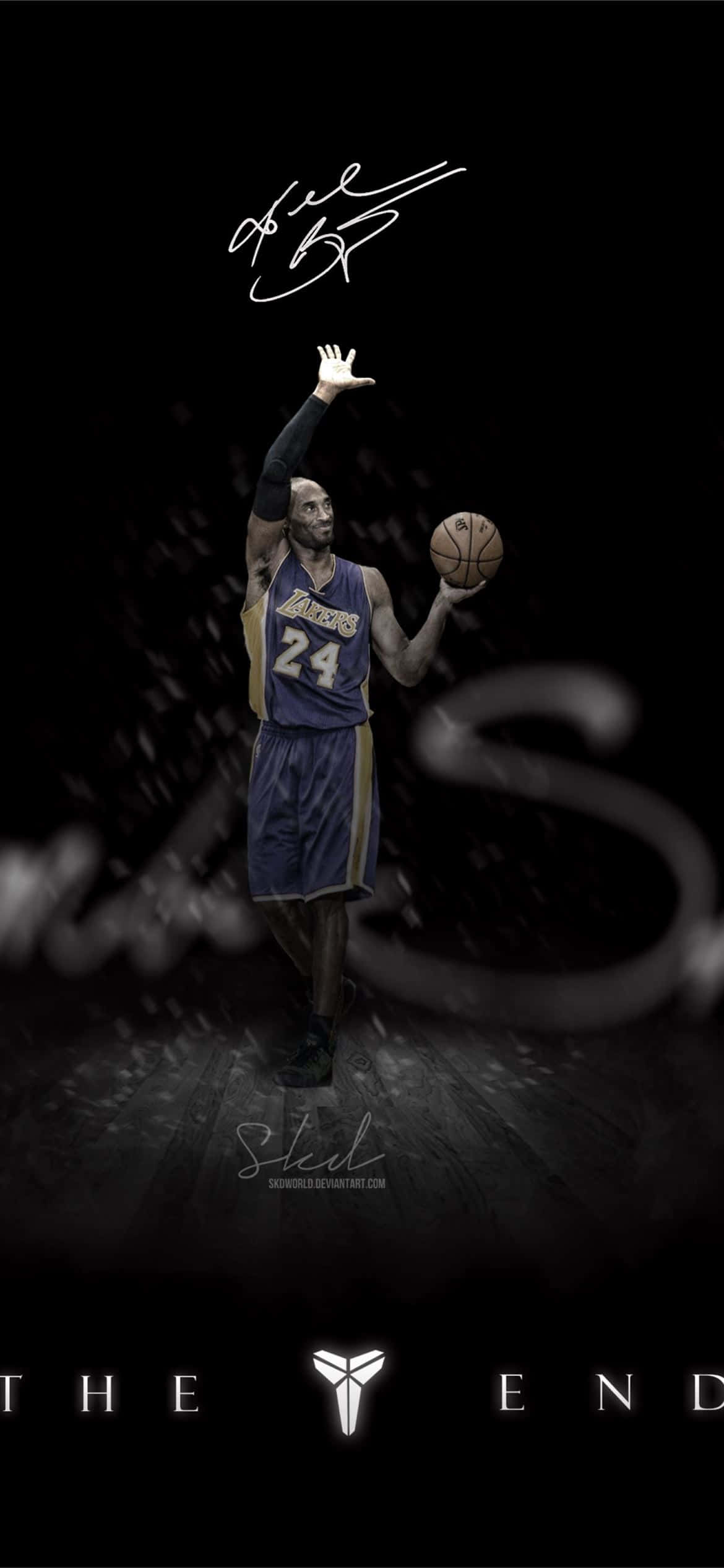 Si Kobe Bryant na nagdadribol ng bola sa isang laban Wallpaper