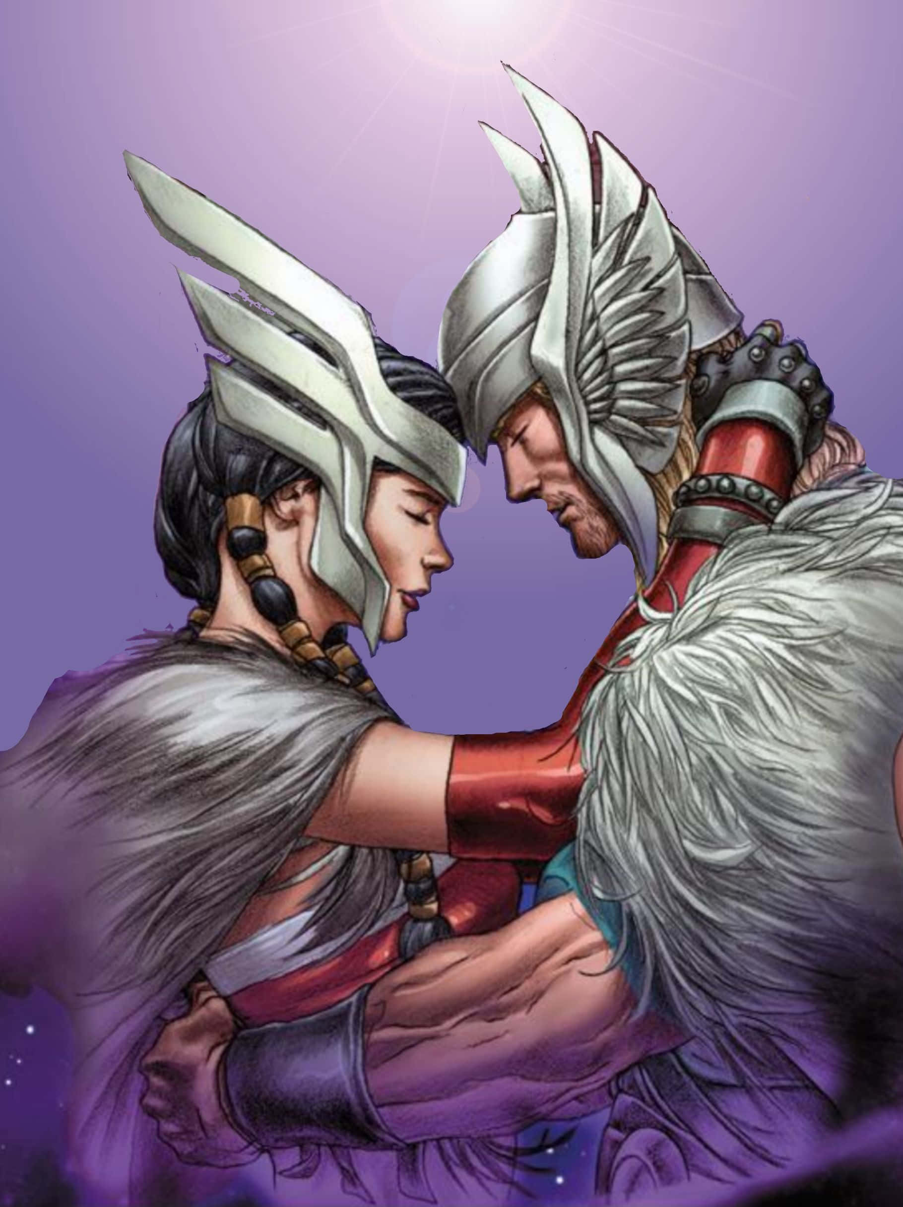 Si Lady Sif na Lumilipad sa Isang Misyon Wallpaper