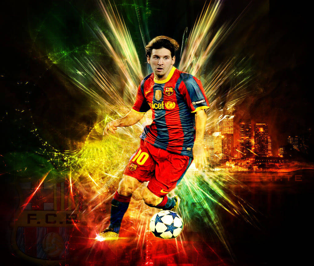Si Lionel Messi ay Nagpapaliwanag sa Lungsod Wallpaper