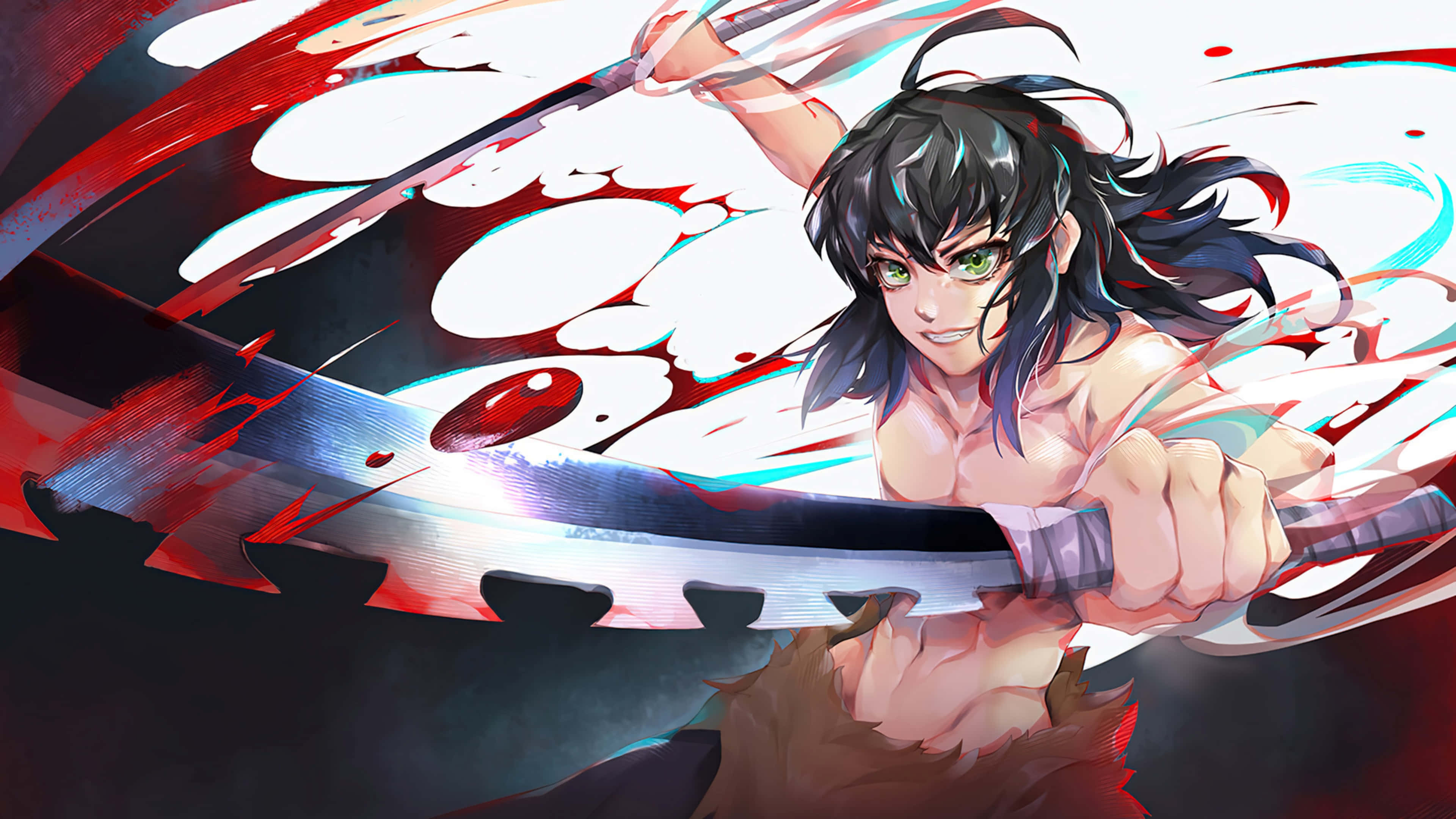 Si Nakiri Zenitsu ay humaharap sa mga demonyo nang may determinasyon Wallpaper