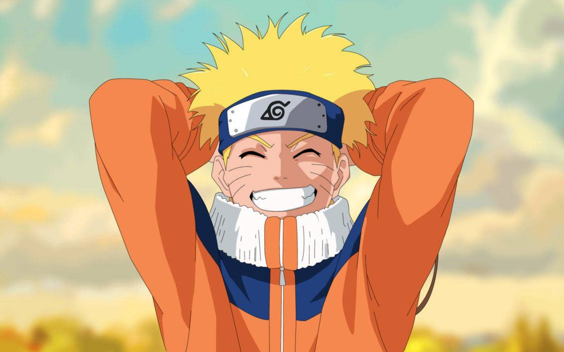 Si Naruto Uzumaki na may masayang ngiti Wallpaper
