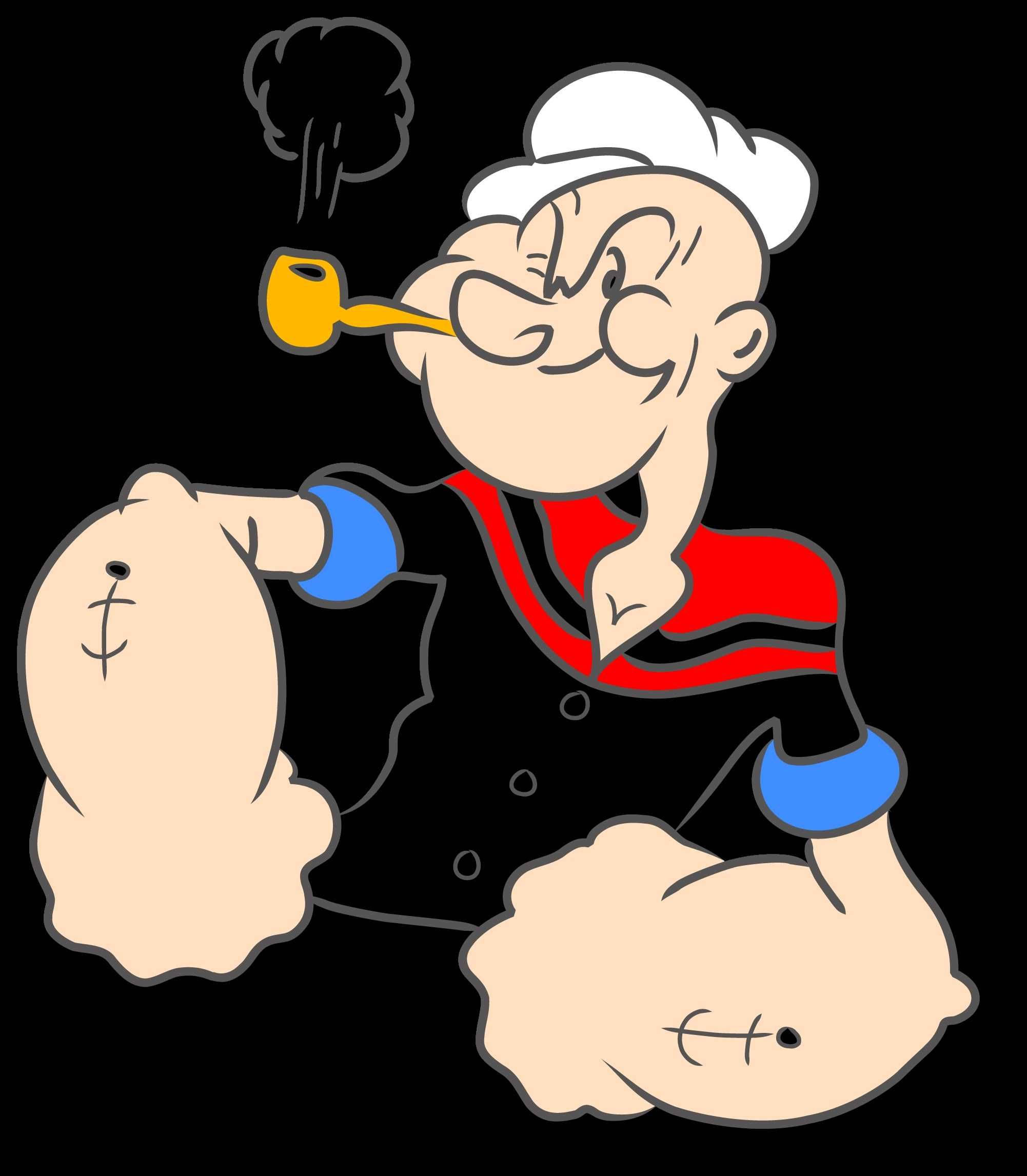 Si Popeye na Masayang Nagpapakita Wallpaper