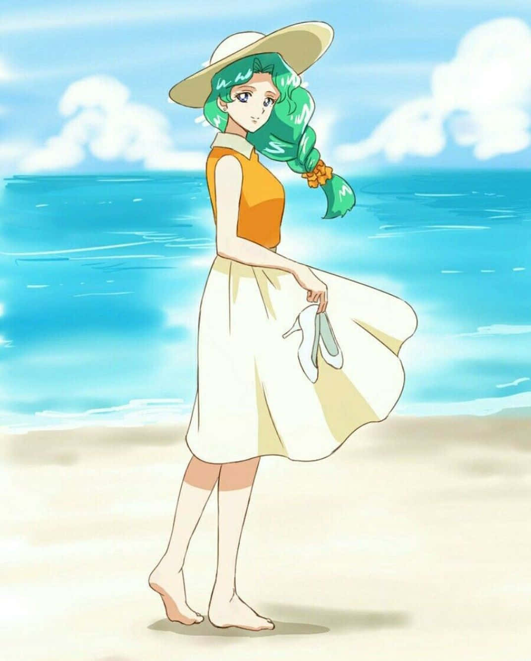 Si Sailor Neptune sa buong kagamitang pandigma Wallpaper