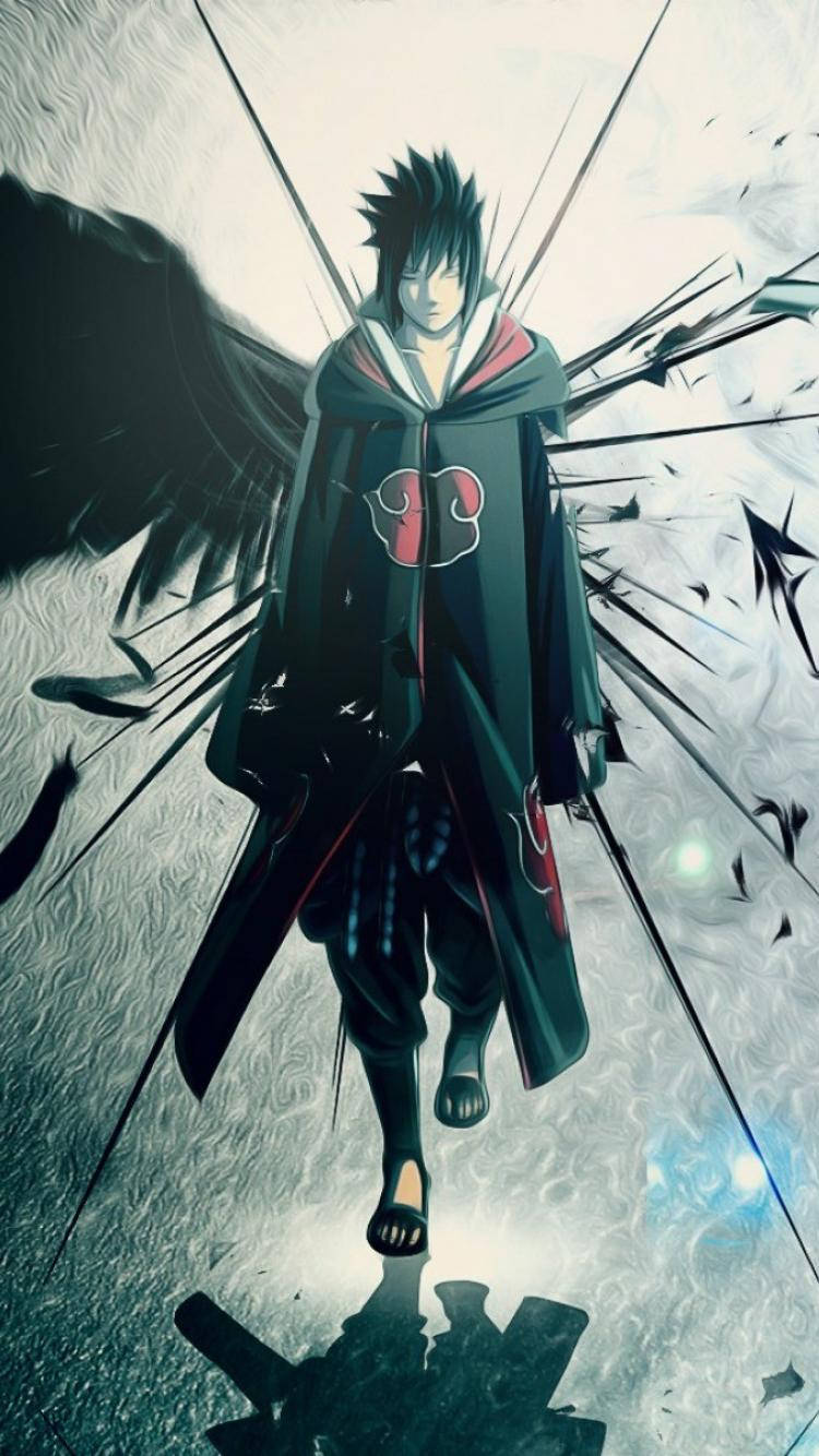 Si Sasuke Uchiha ay Nagsuot ng Akatsuki Robe Wallpaper