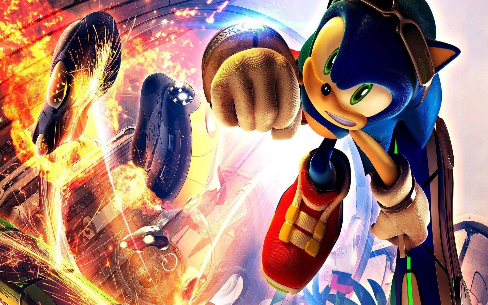 Si Sonic the Hedgehog ay Dumadagundong sa Lungsod! Wallpaper