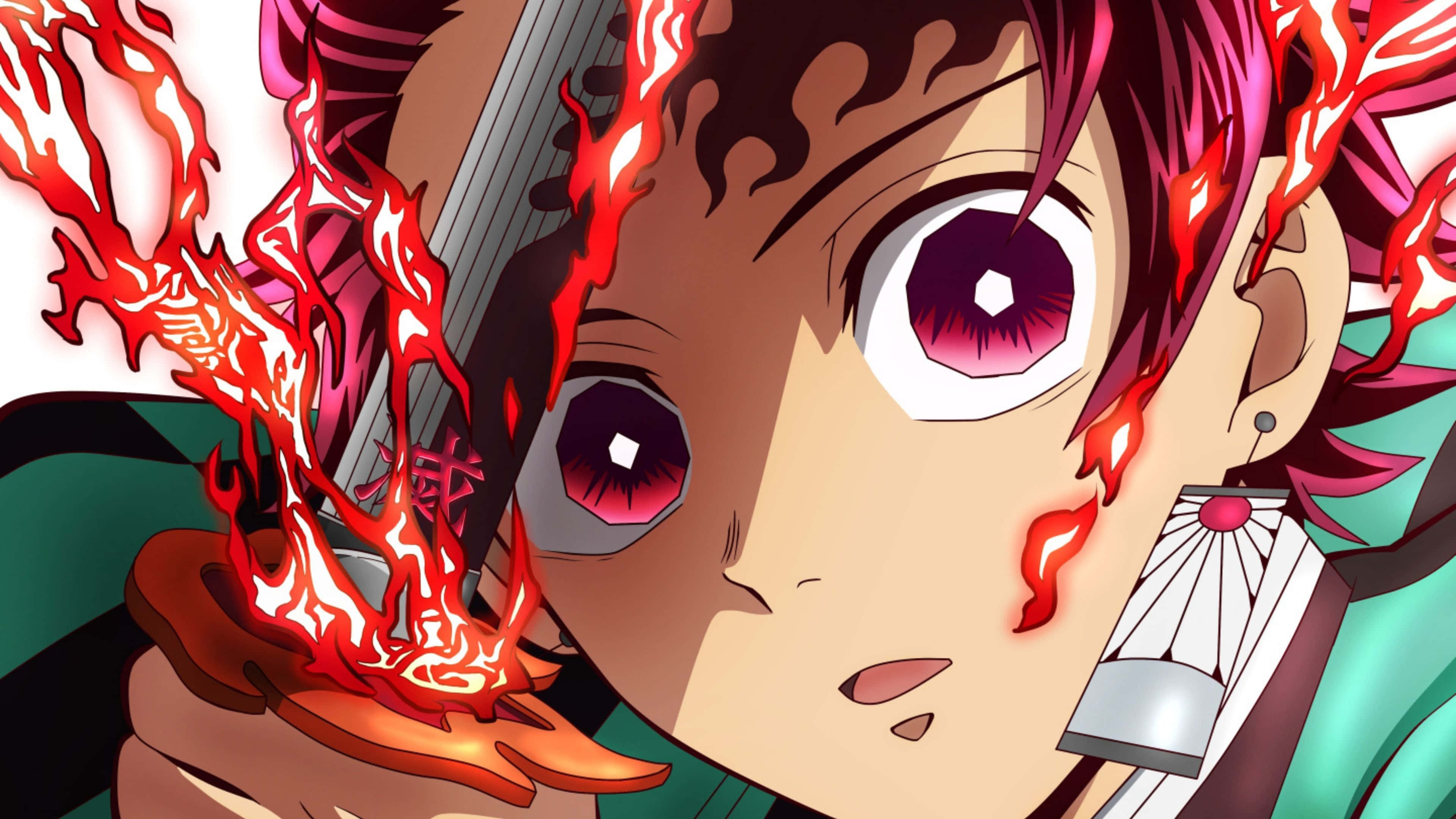 Si Tanjiro, ang Demon Slayer, ay lumalaban para sa sangkatauhan Wallpaper