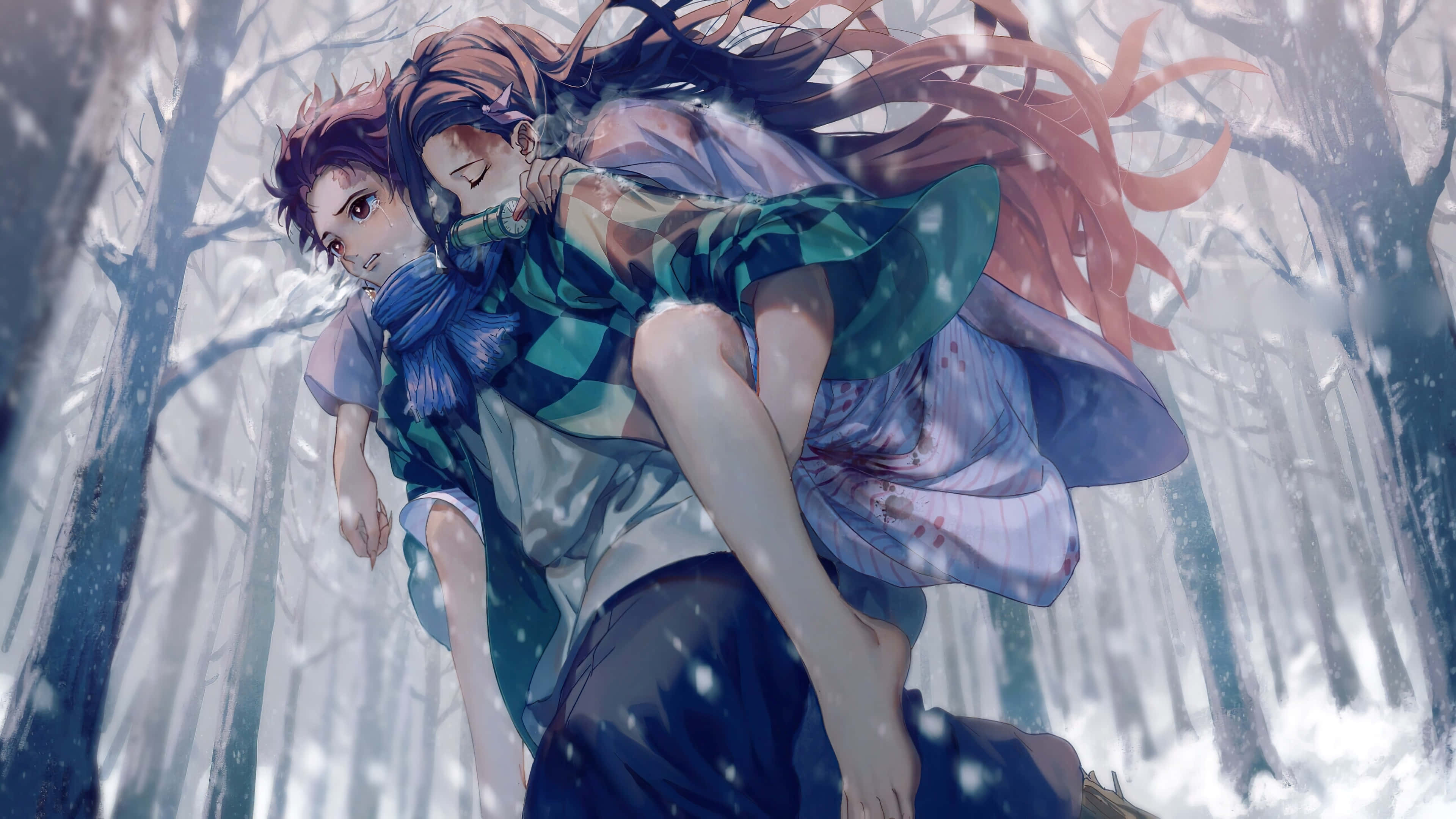 Si Tanjiro ay Nagpakawala ng Hininga ng Araw sa Demon Slayer Wallpaper