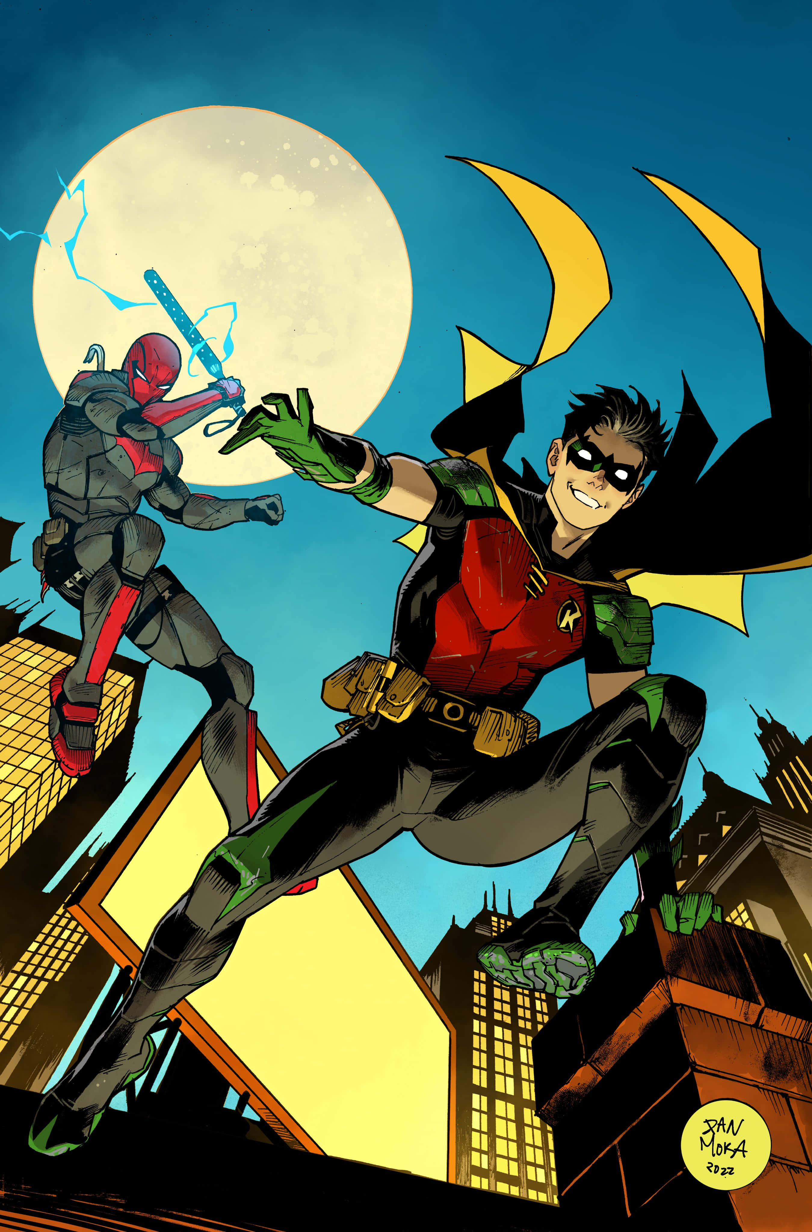 Si Tim Drake: Isang Batang Mandirigma sa Aksyon Wallpaper