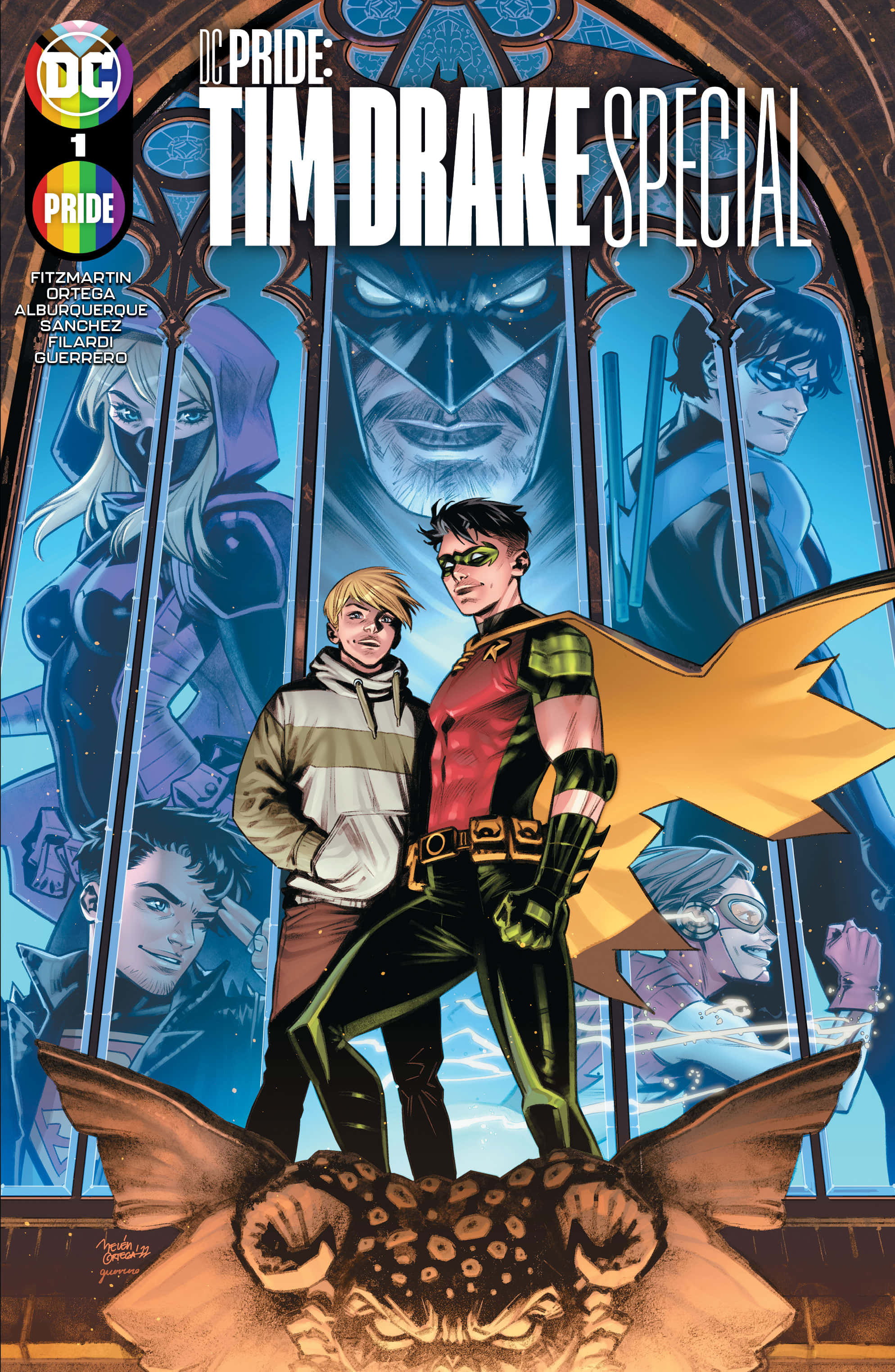 Si Tim Drake na sumasabog bilang Red Robin sa isang urban cityscape Wallpaper