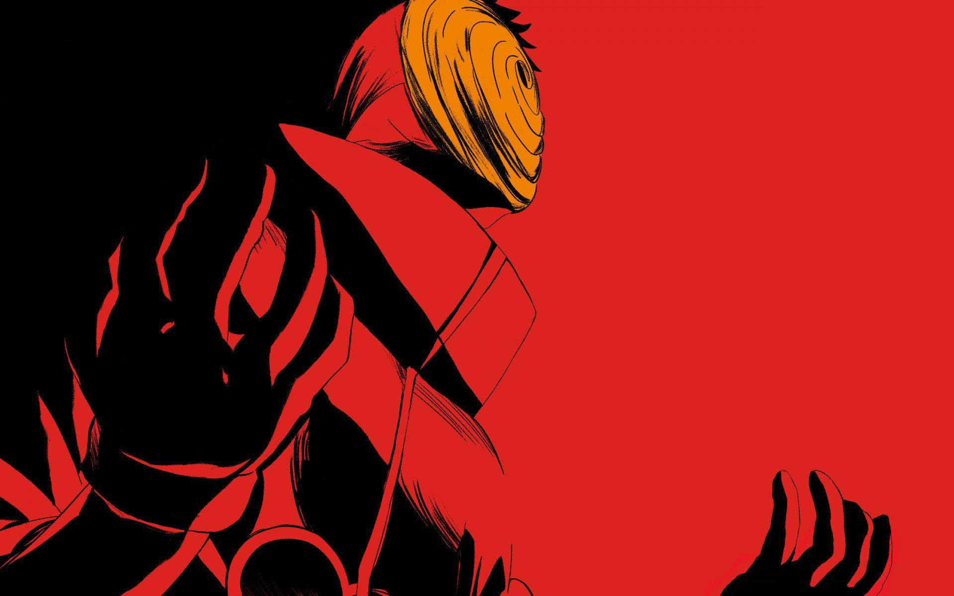 Si Tobi mula sa anime series na Naruto sa kanyang klasikong Red garment Wallpaper