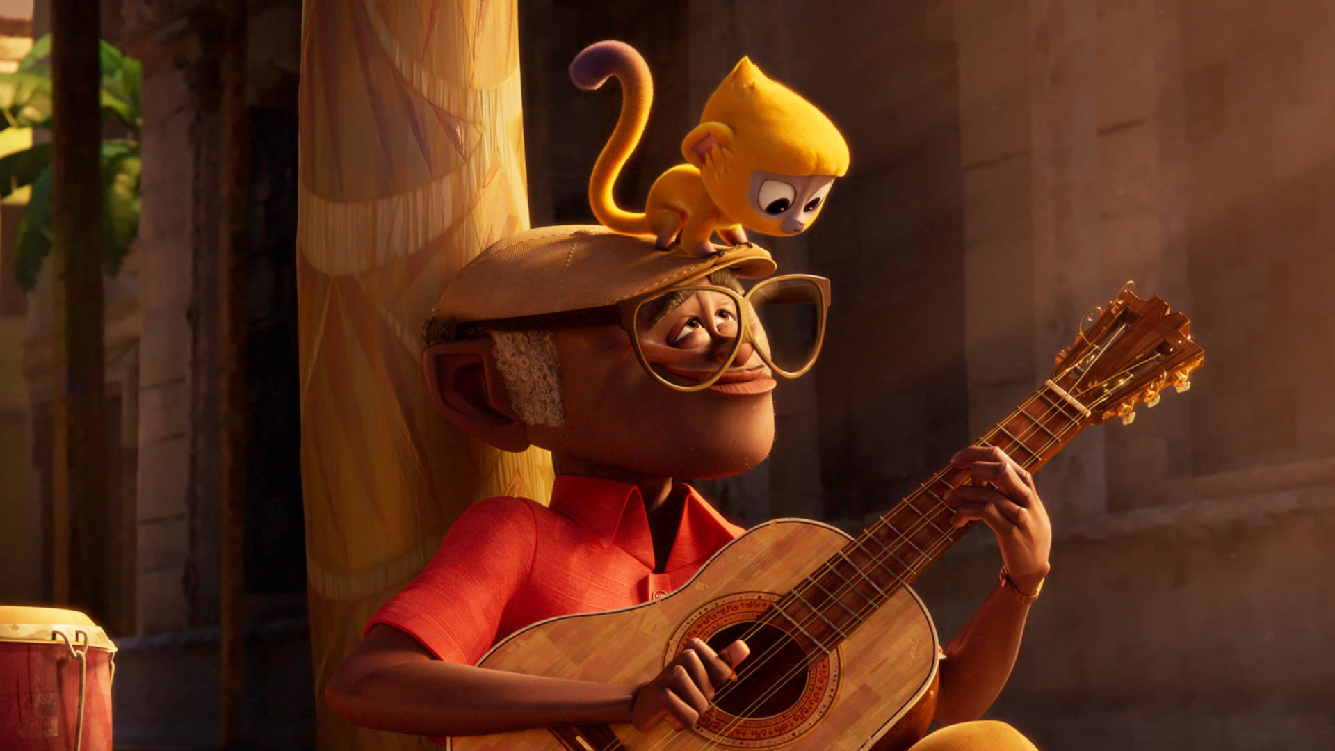 Si Vivo kasama si Andrés na Tumutugtog ng Gitara Wallpaper