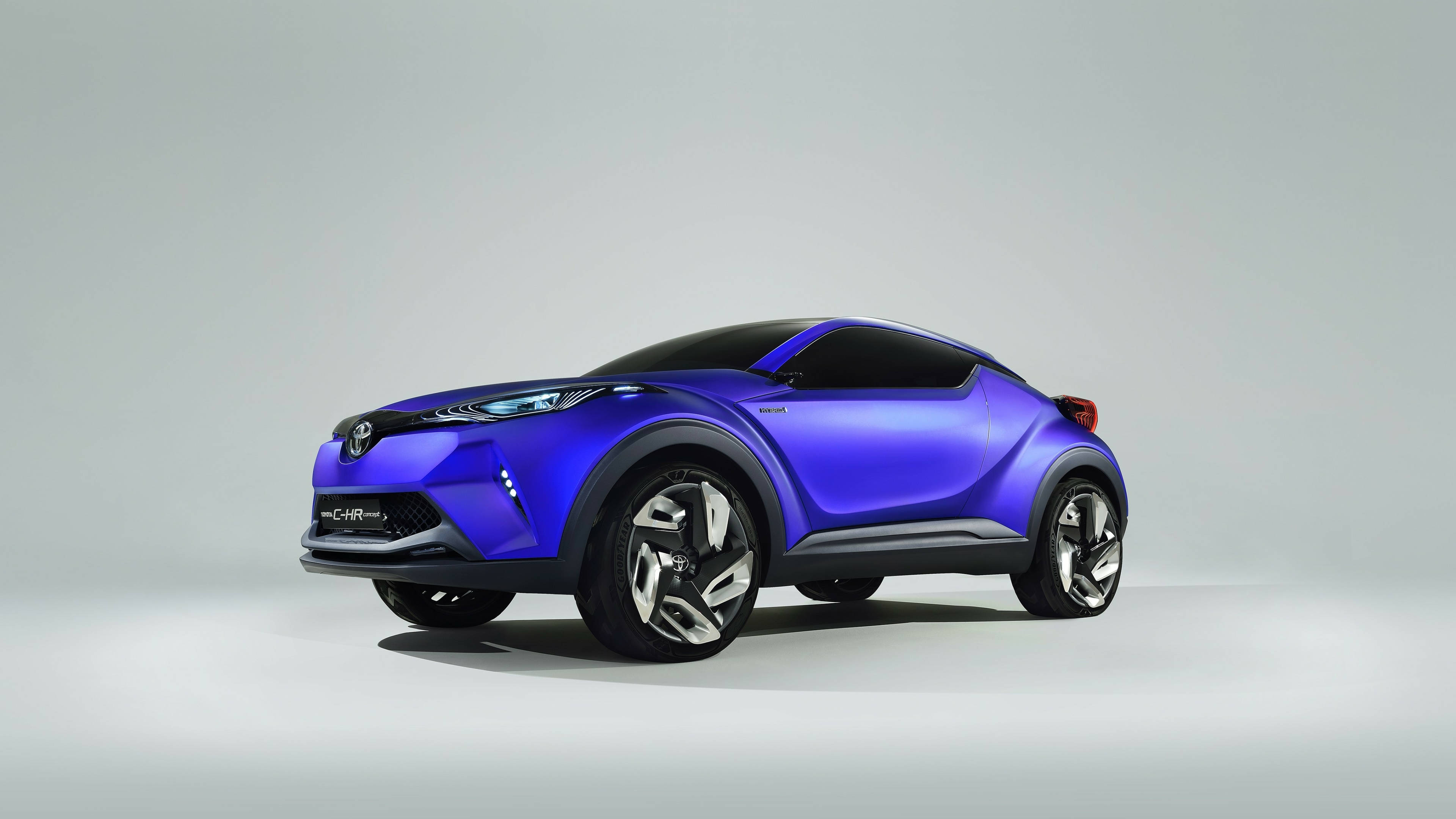 Side View Ng Blue CH-R Toyota 4K Wallpaper