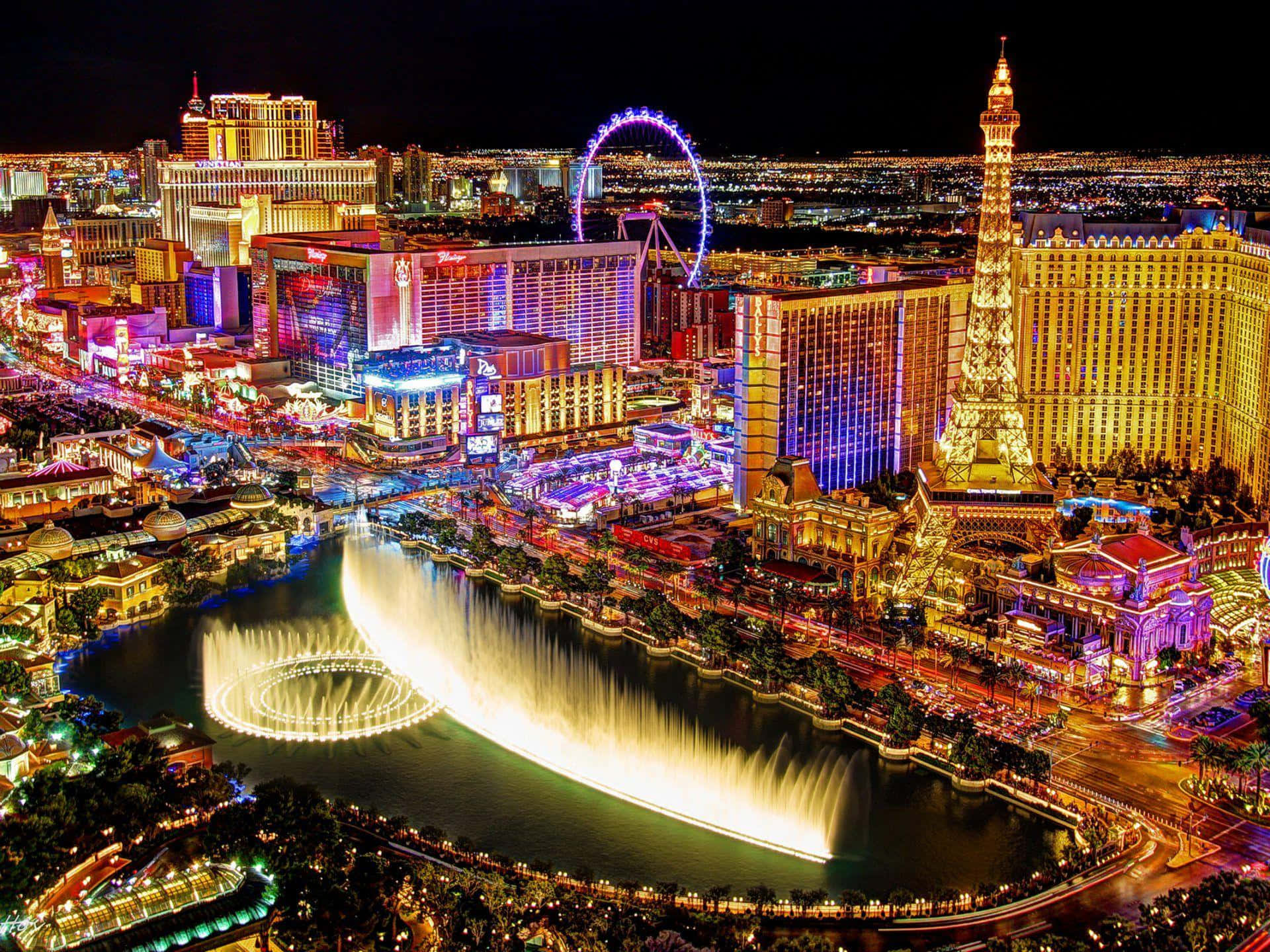 Sikat na Bellagio Fountain Vegas Background Wallpaper