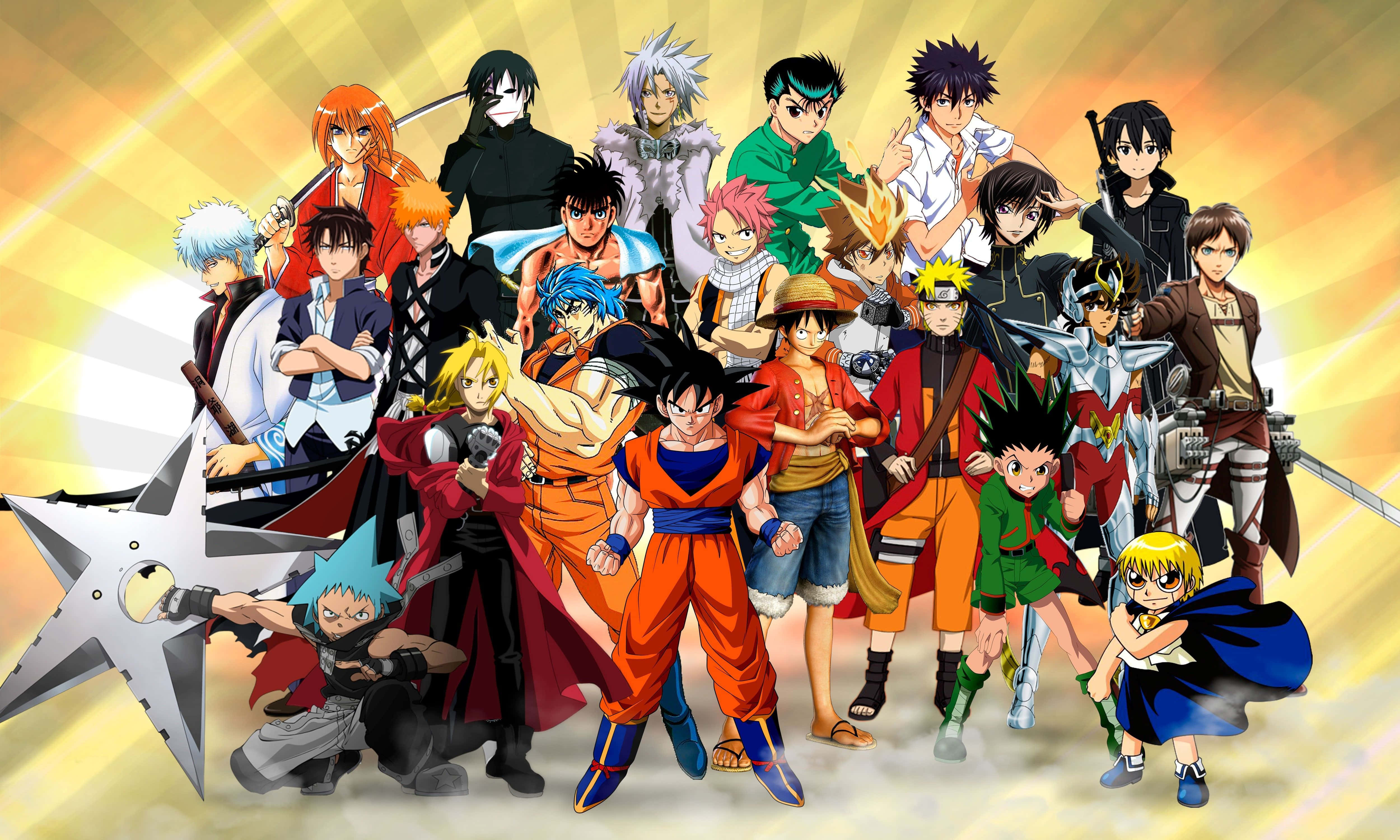 Sikat na Lalaking Anime Characters noong 90s HD Wallpaper