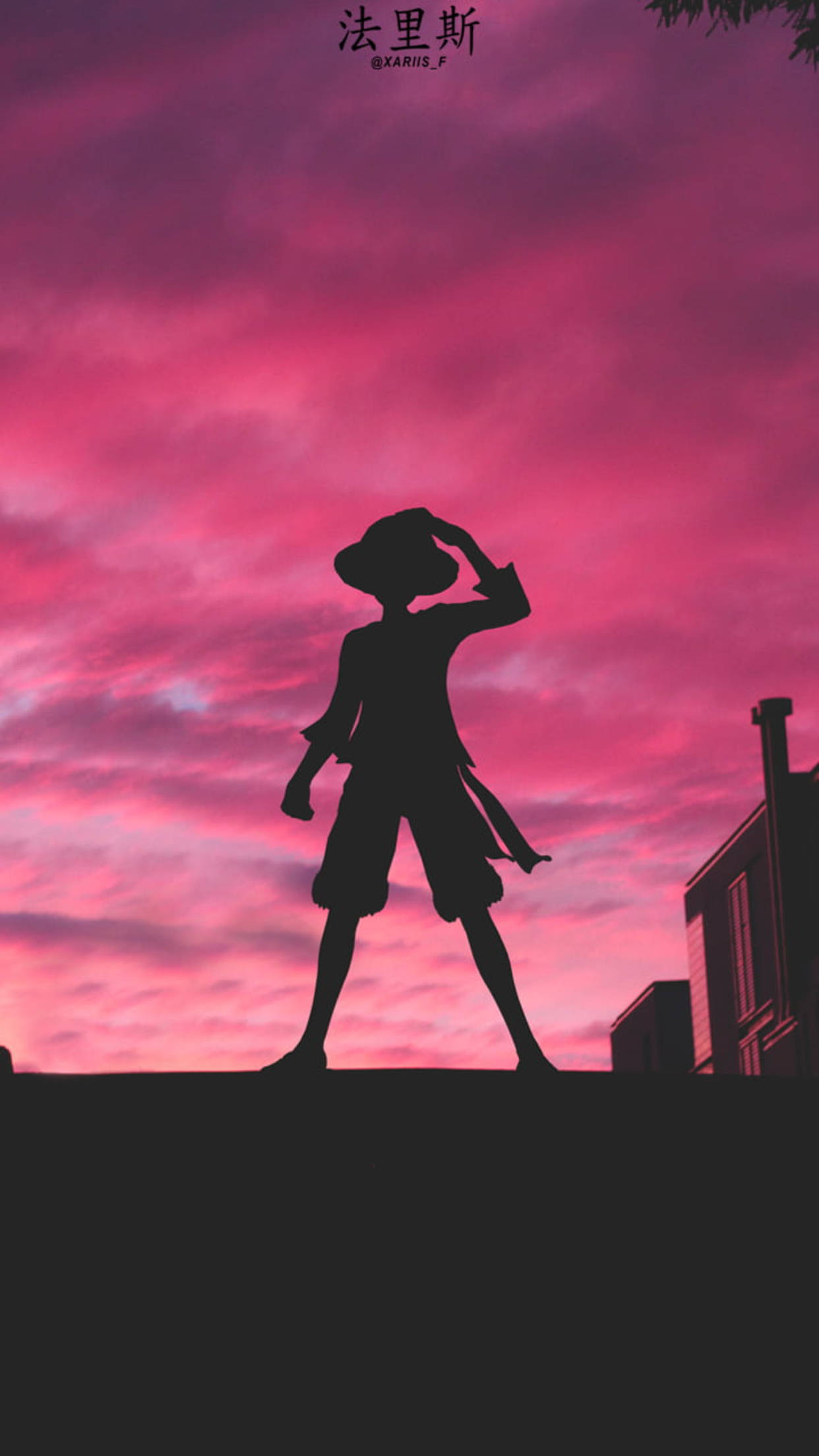 Silhouette Ni Luffy Aesthetic Wallpaper