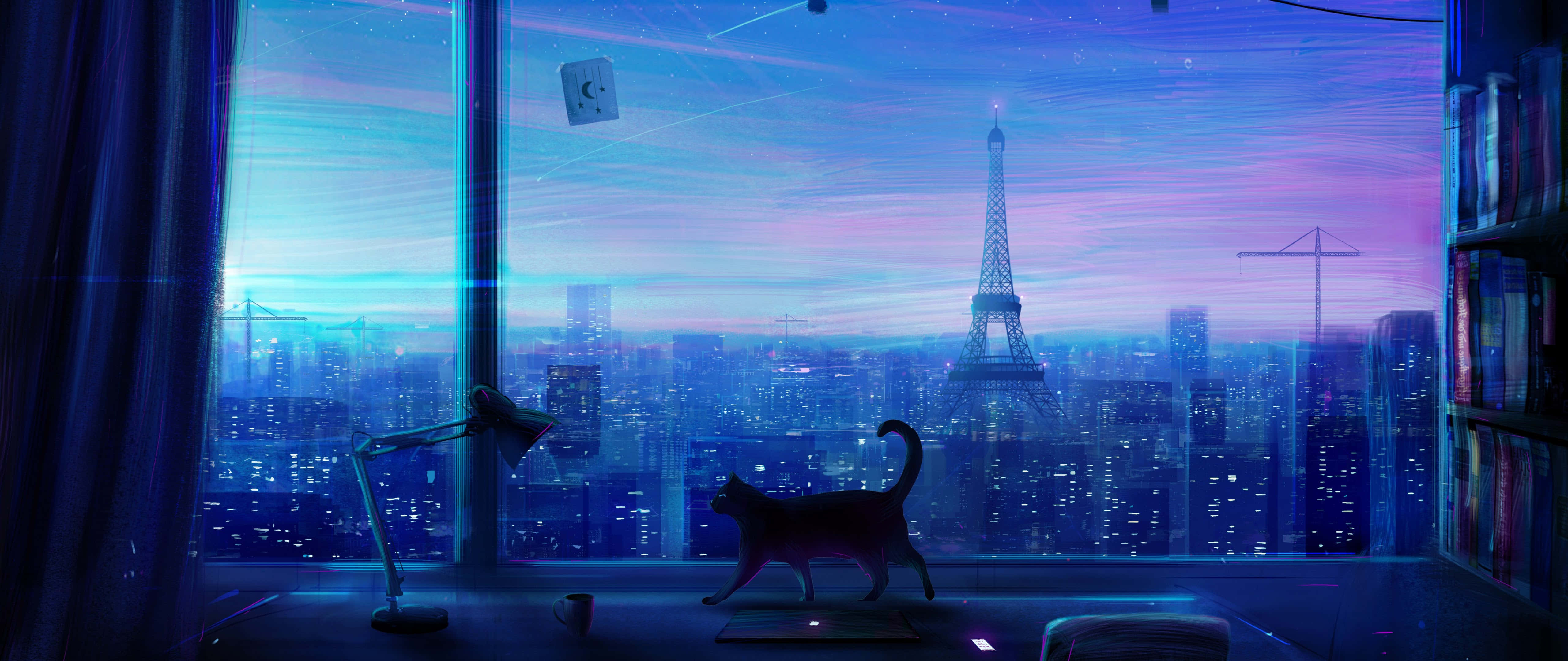 Silid na may Tema ng Anime Wallpaper
