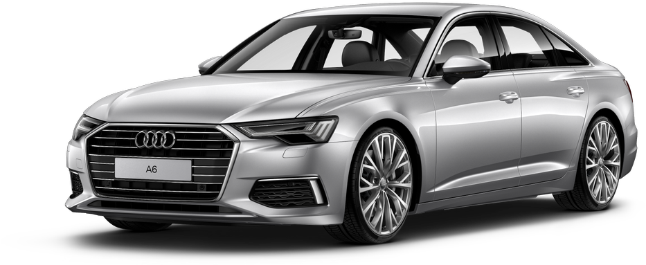 Silver Audi A6 Sedan sa Profile View Wallpaper