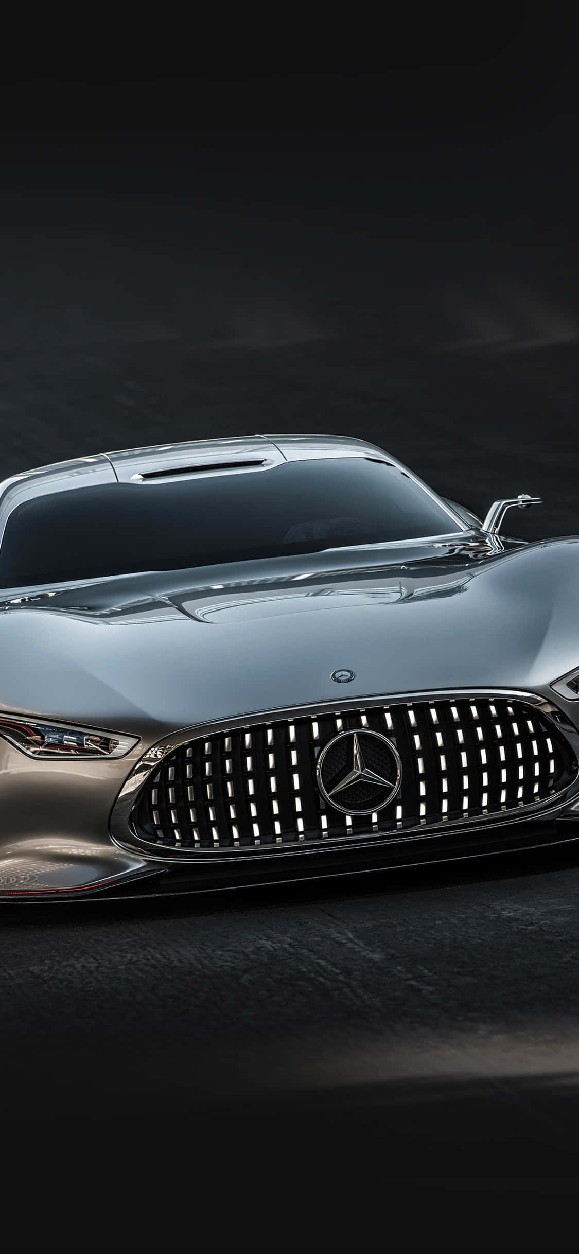 Silver iPhone Xs Mercedes Amg Background Reflection Wallpaper