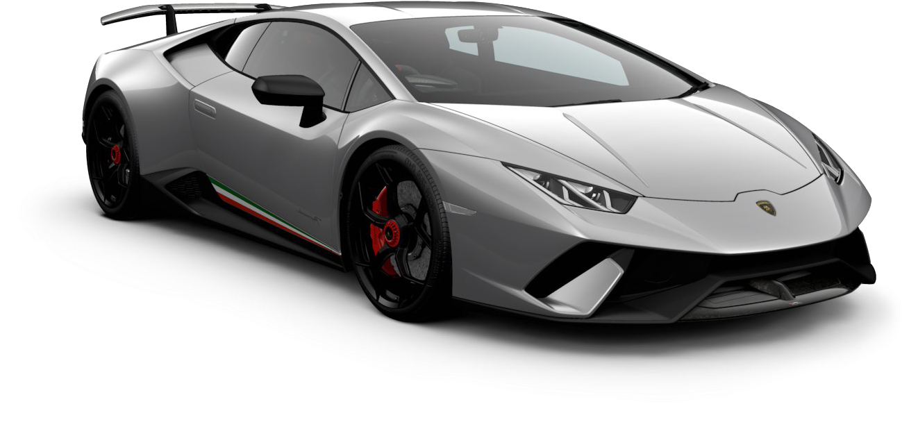 Silver na Lamborghini Huracan Evo Side View Wallpaper