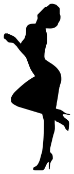 Silweta ng Batang Babaeng Sumasayaw Wallpaper