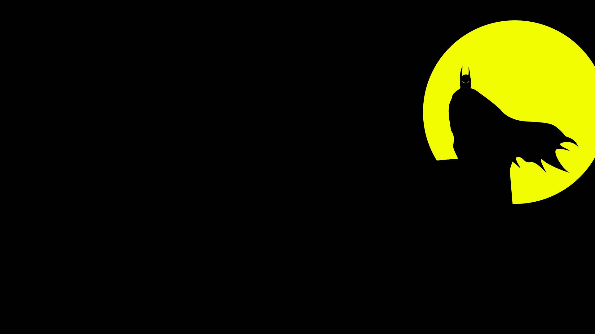 Silweta ng Batman na Itim at Dilaw Wallpaper