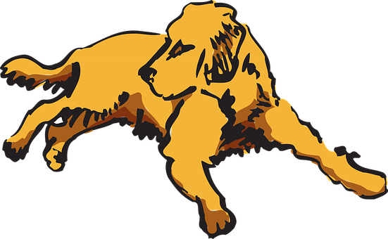 Silweta ng Golden Retriever na Graphic Wallpaper