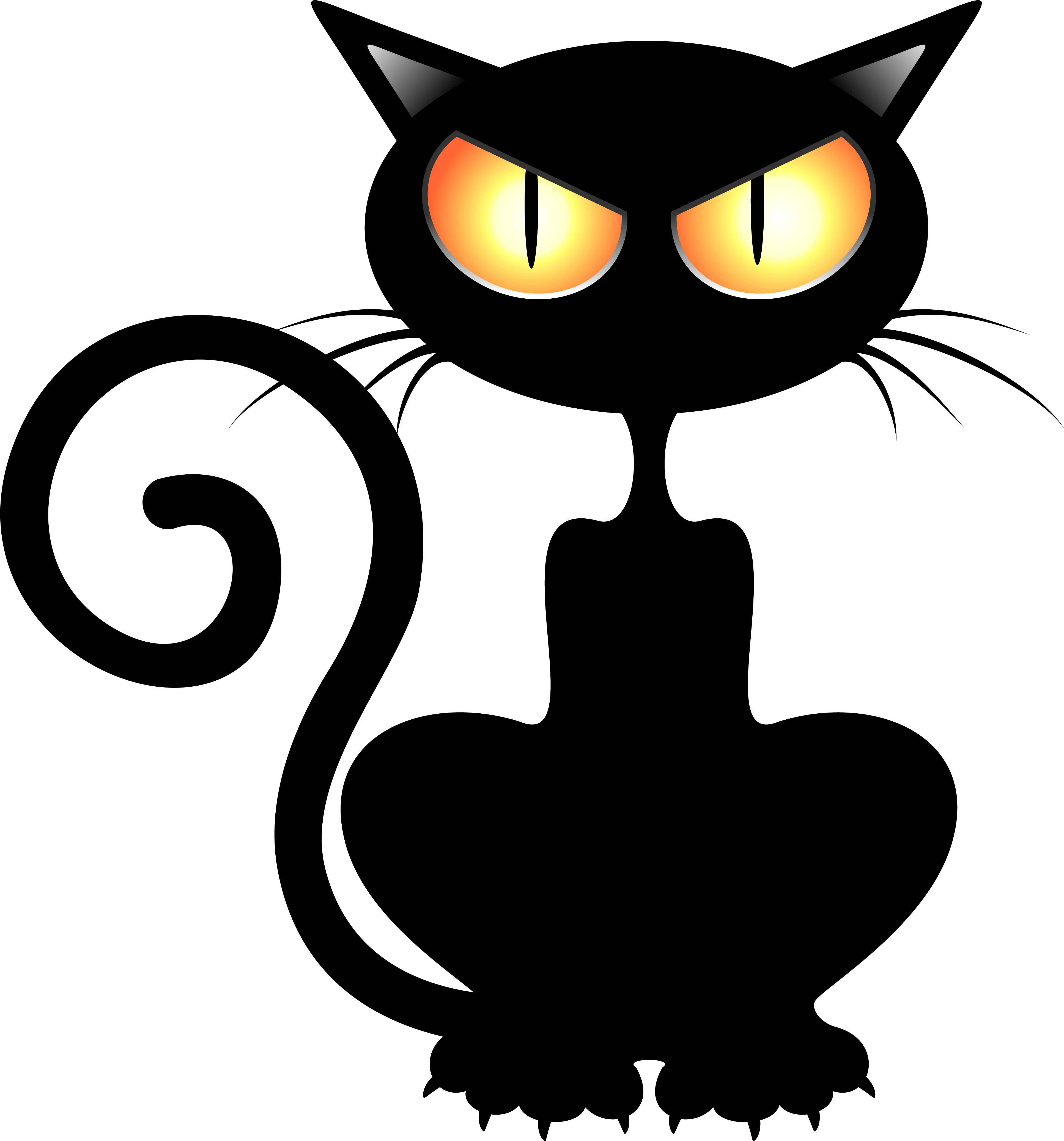 Silweta ng Itim na Pusa para sa Halloween Wallpaper