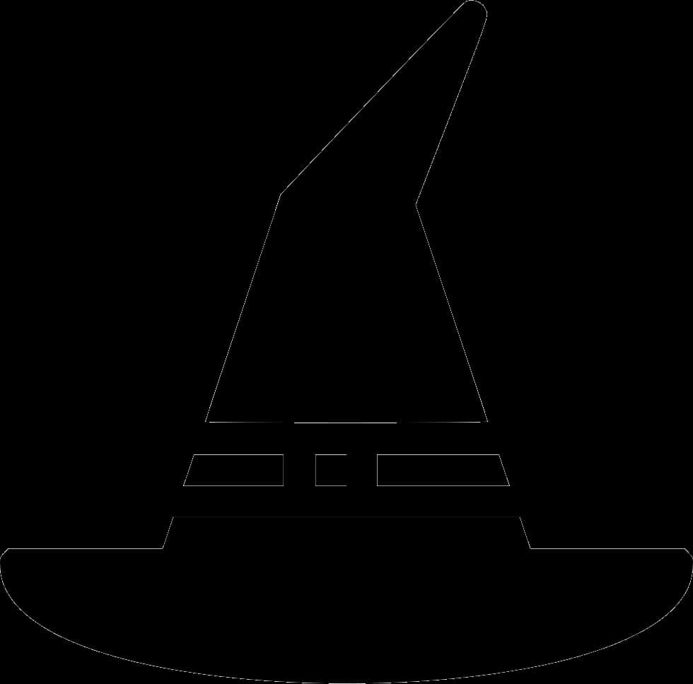Silweta ng Klasikong Sombrero ng Bruha Wallpaper