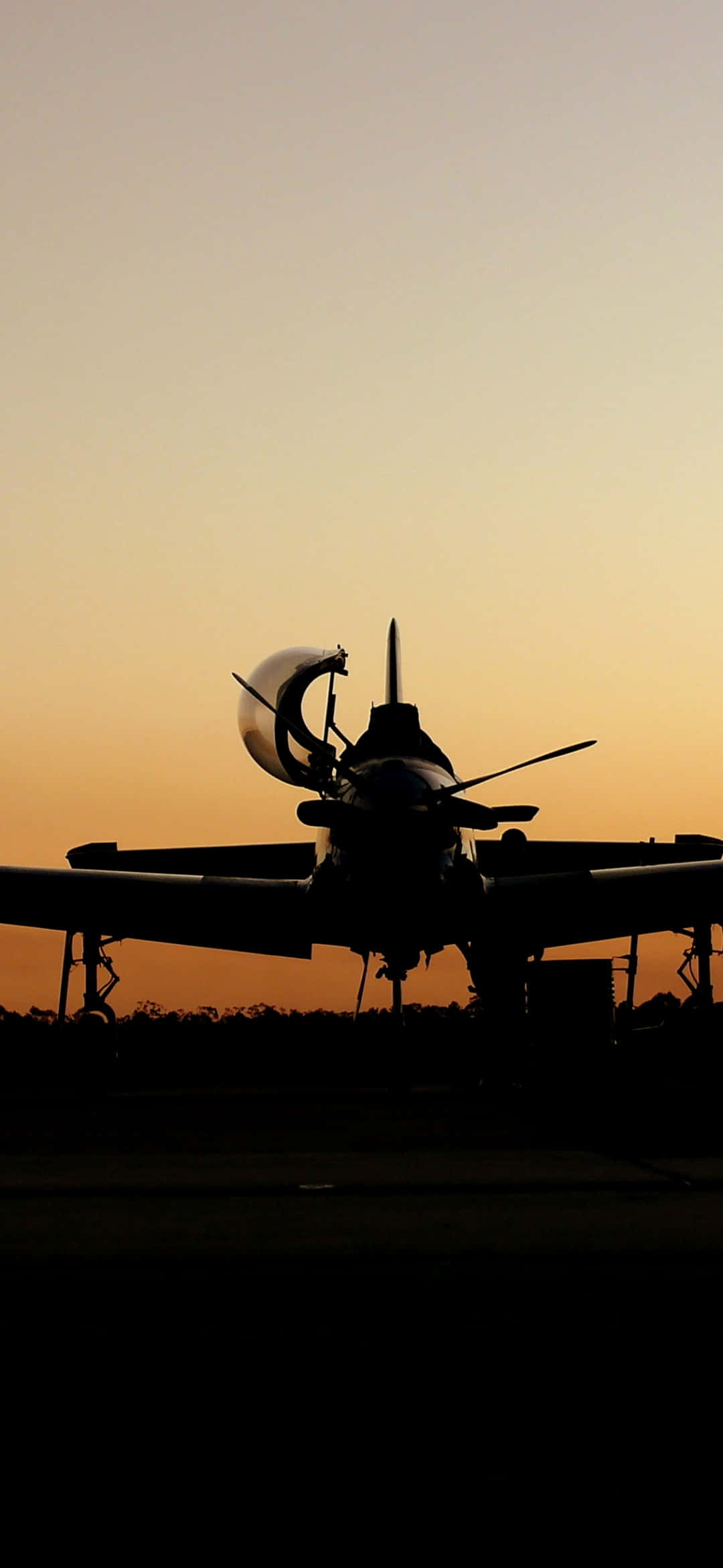 Silweta ng Light Aircraft Android Plane Background Wallpaper