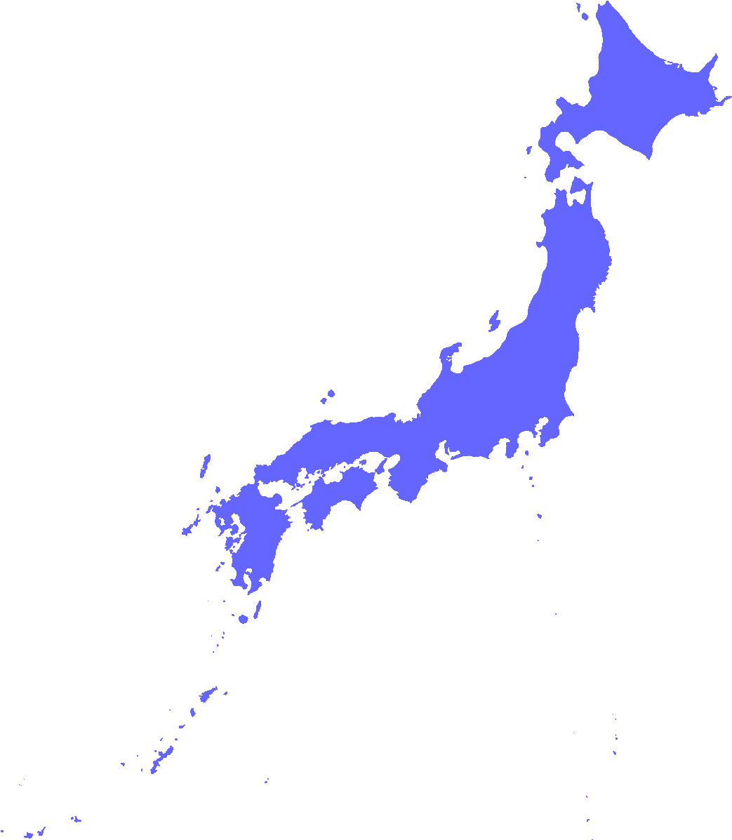Silweta ng Mapa ng Japan na Asul sa Kulay Abo Wallpaper