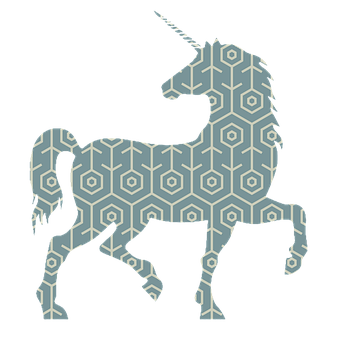 Silweta ng Unicorn na May Padron Wallpaper