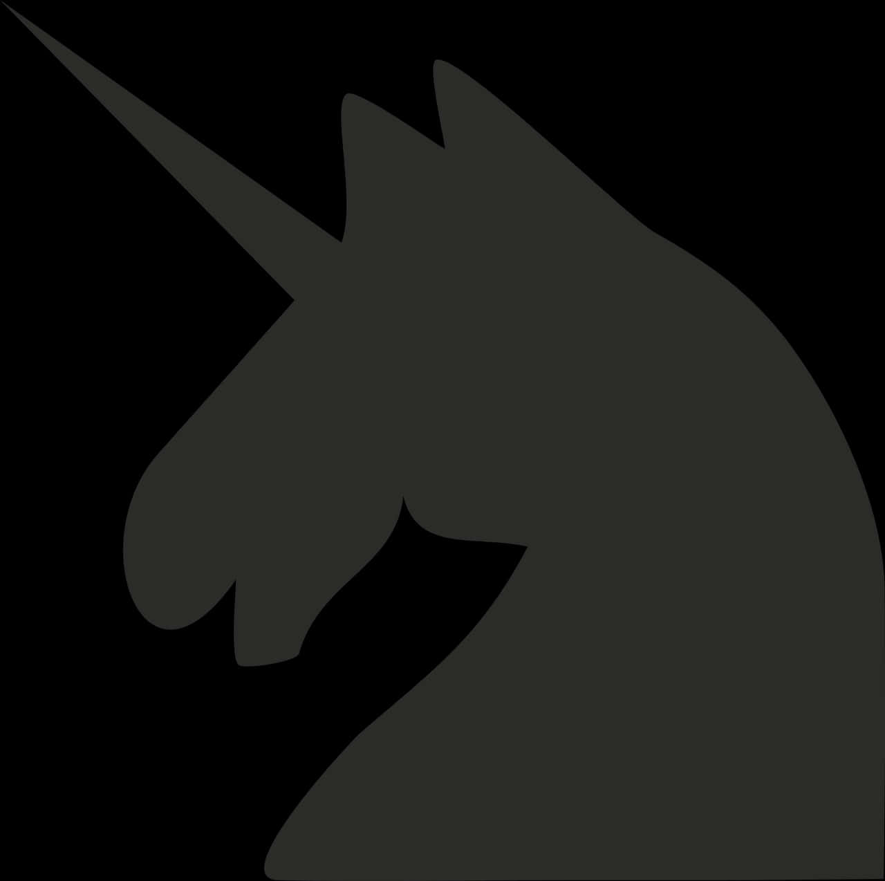 Silweta ng Unicorn na Pahilis Wallpaper