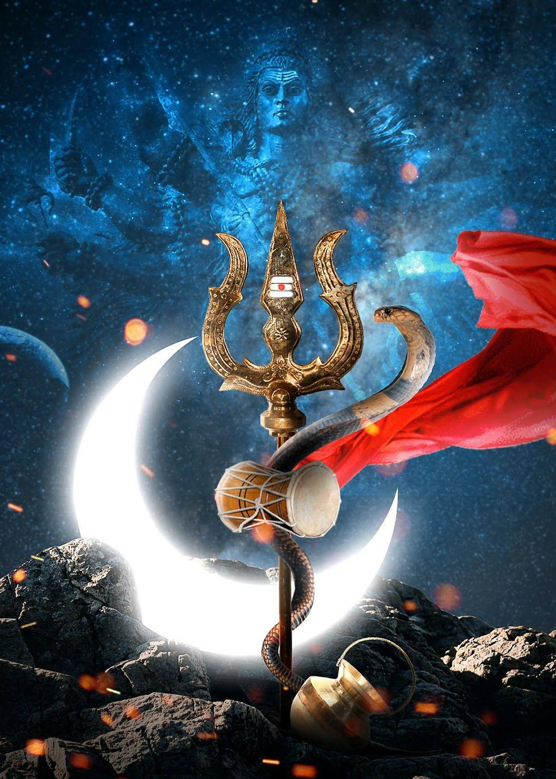 Simbolismo ng Diyos Mobile Shiva Trident Vasuki Wallpaper