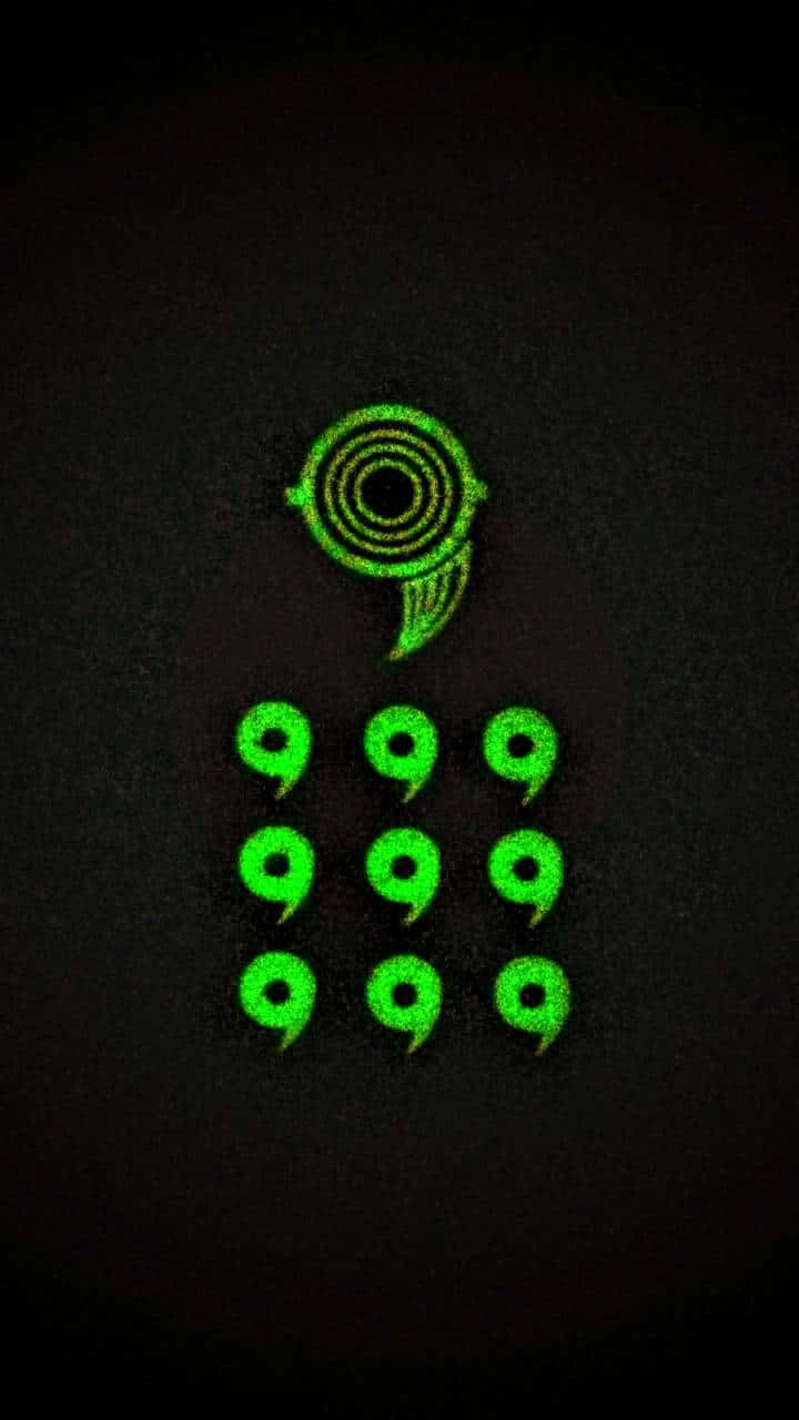 Simbolo ng 6 na Landas na Berde ng Naruto Wallpaper